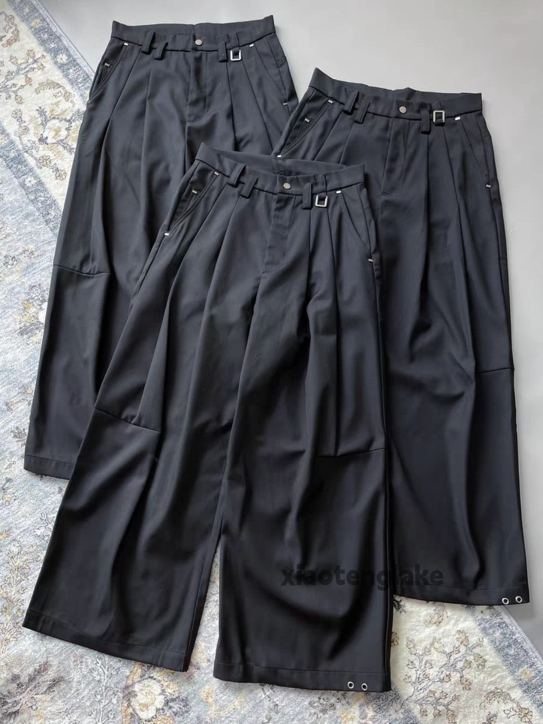 Vintage Unisex pleated loose baggy flared yuppie y2k pants Size US 30 / EU 46 - 2 Thumbnail