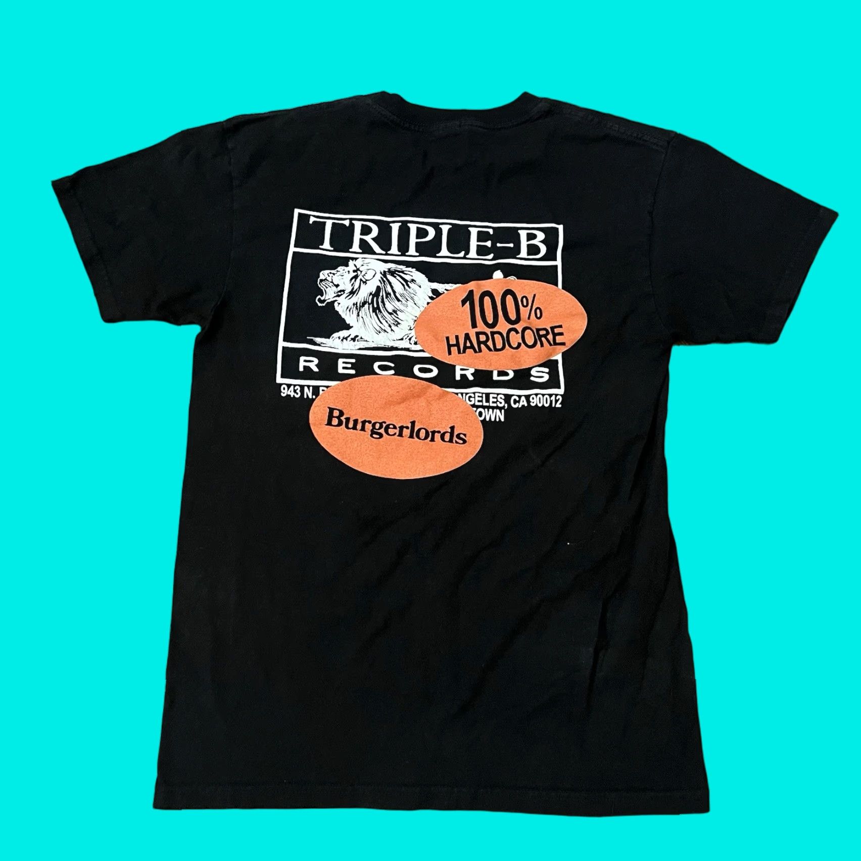Vintage Triple B Records Black Hardcore Punk T-Shirt Mens Small Sunami No Pressure Brain Dead Logo Size US S / EU 44-46 / 1 - 1 Thumbnail