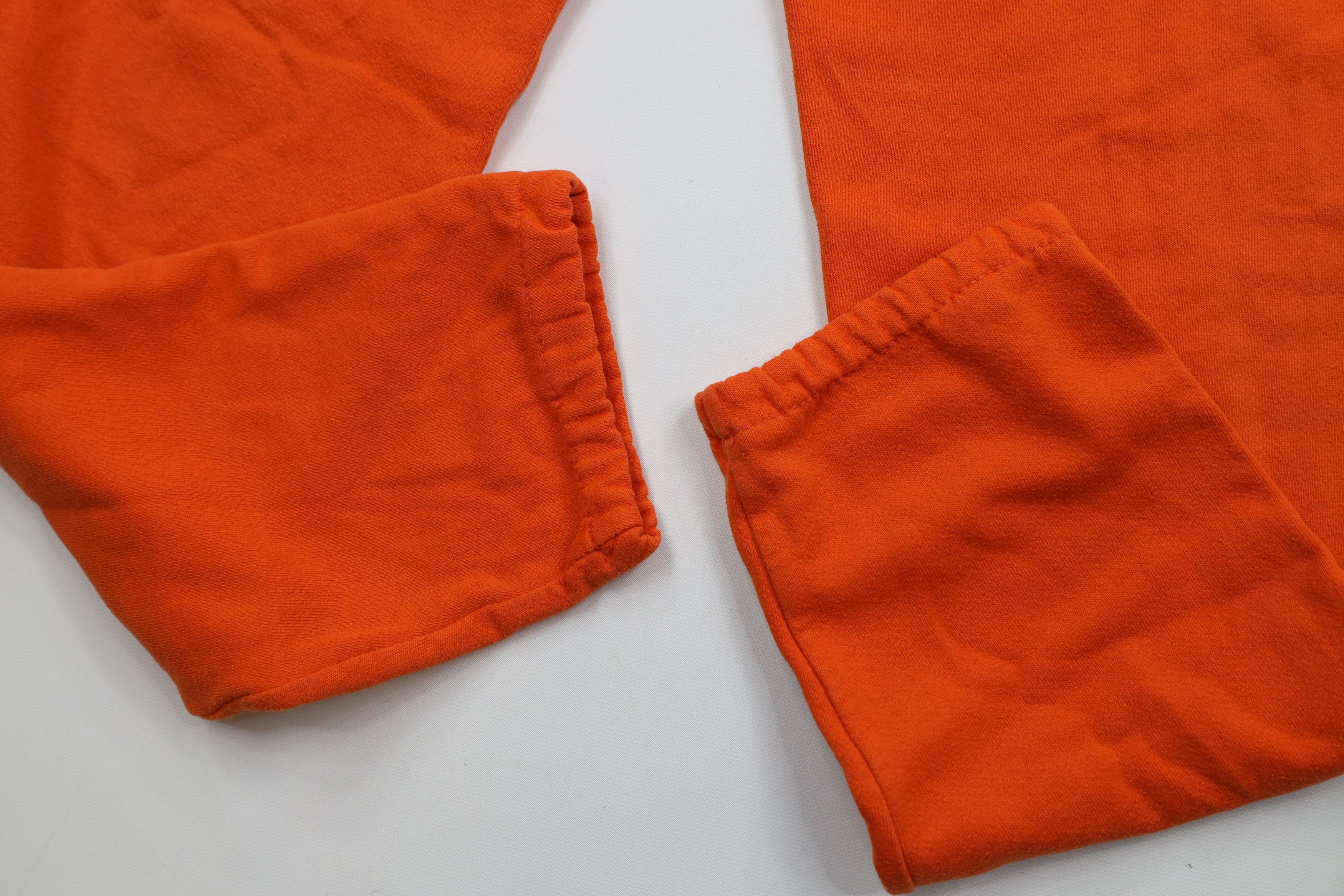 Vintage Vintage 90s Streetwear Blank Sweatpants Joggers Orange USA Size US 32 / EU 48 - 5 Thumbnail