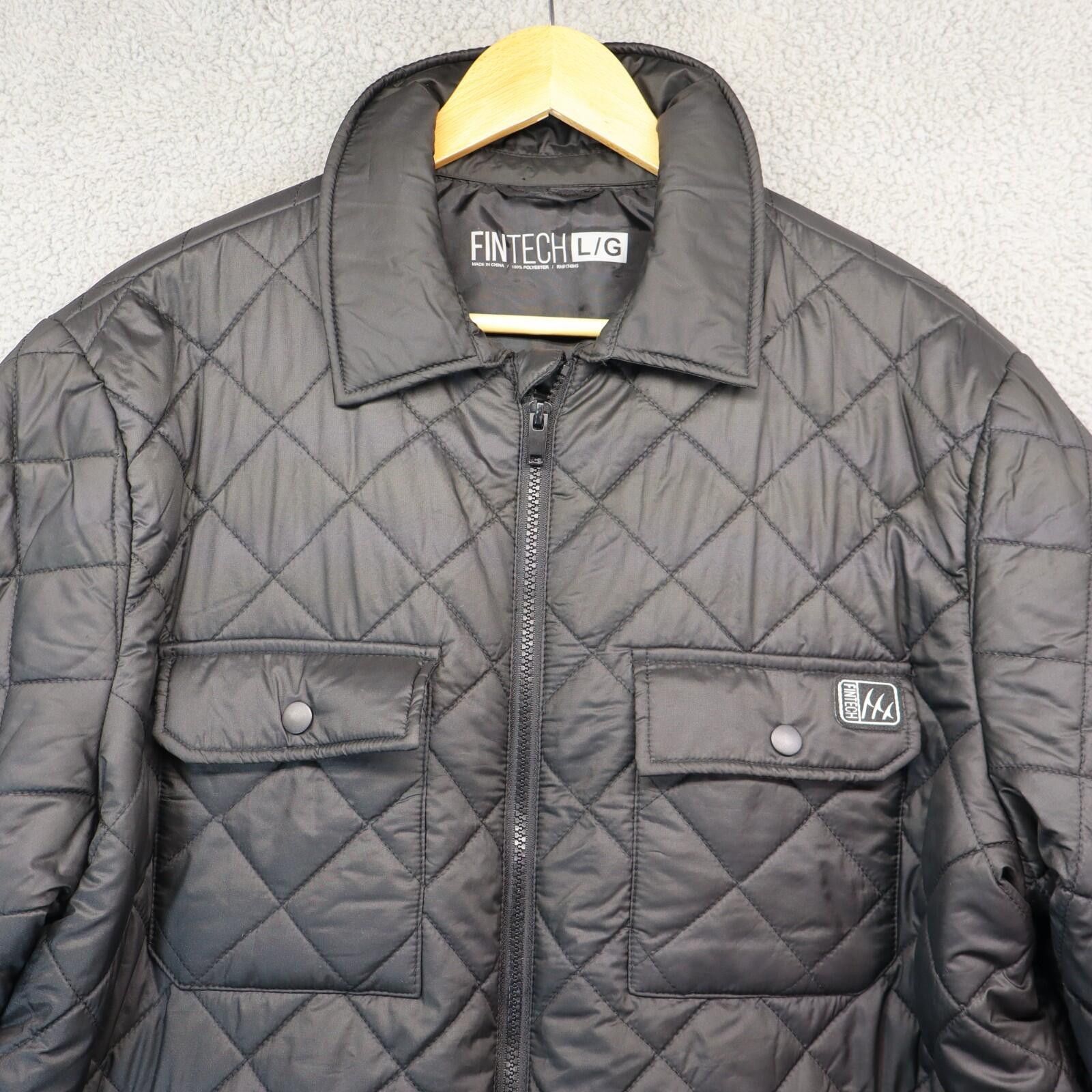 Other Fintech Quilted Jacket Men Large Zip Coat Puffer Gorpcore Size US L / EU 52-54 / 3 - 2 Thumbnail