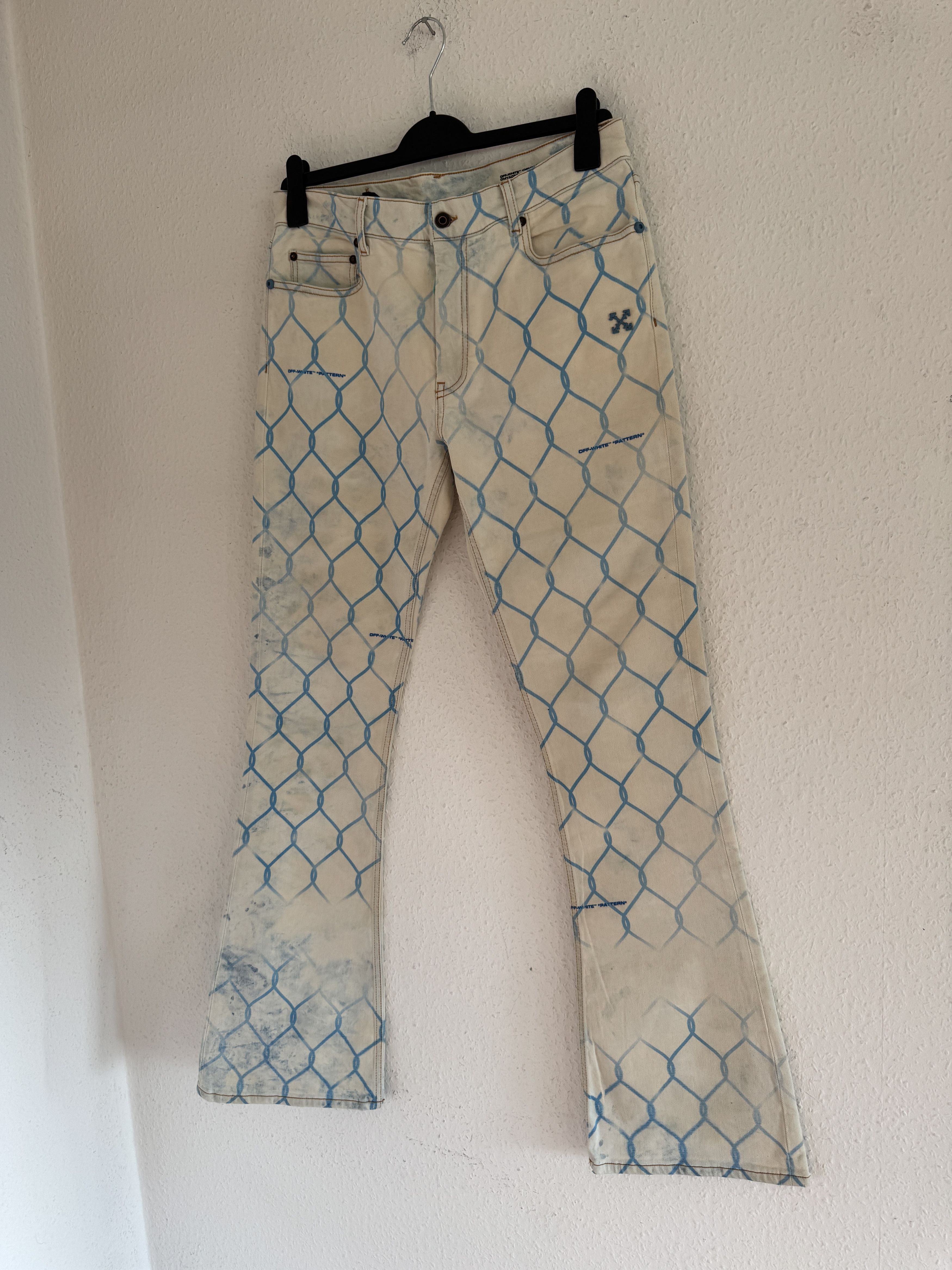 Off-White Flared fence-print jeans Size US 34 / EU 50 - 3 Thumbnail