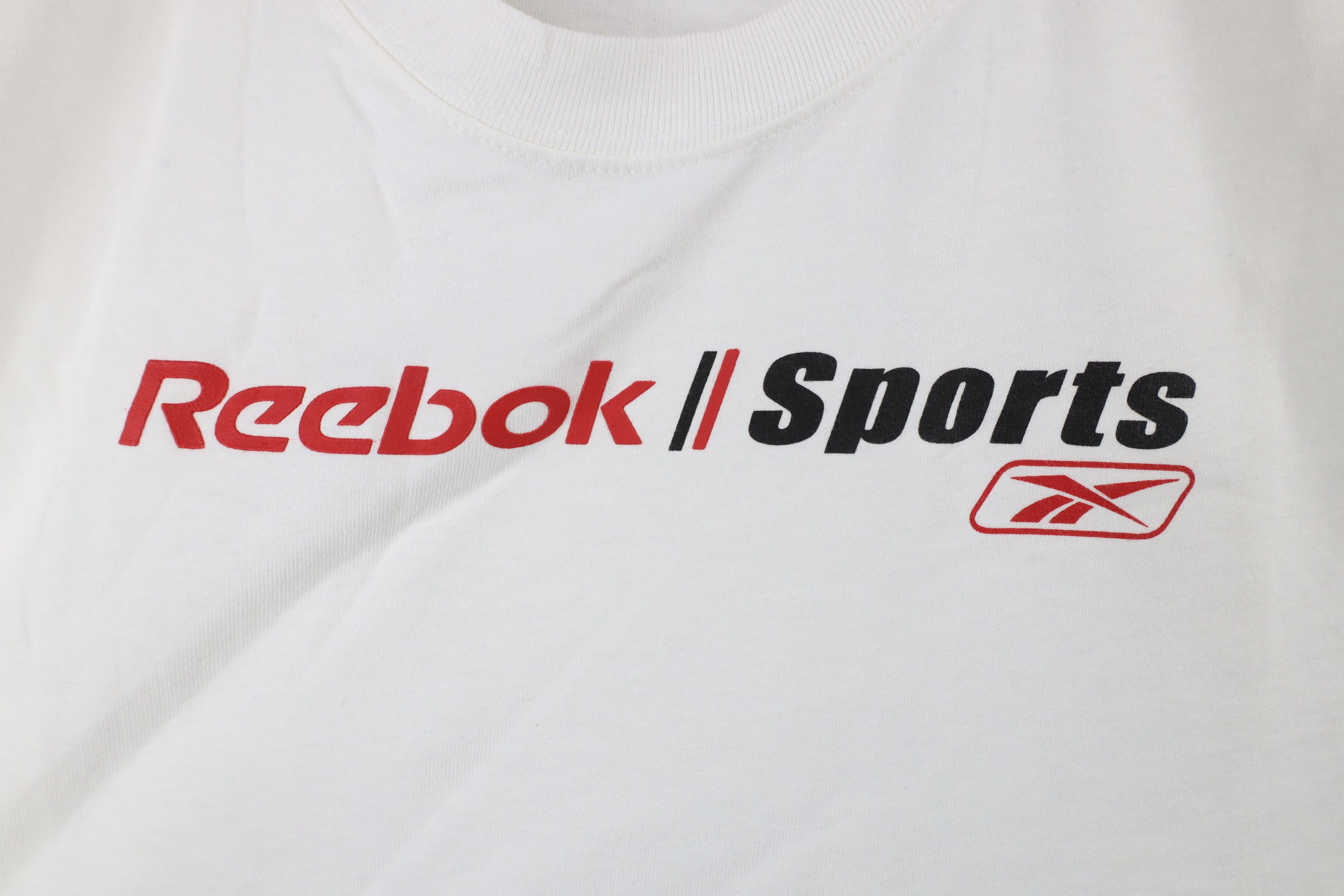 Reebok × Vintage Vintage 90s Reebok Sport Short Sleeve T-Shirt White Cotton Size US L / EU 52-54 / 3 - 4 Thumbnail