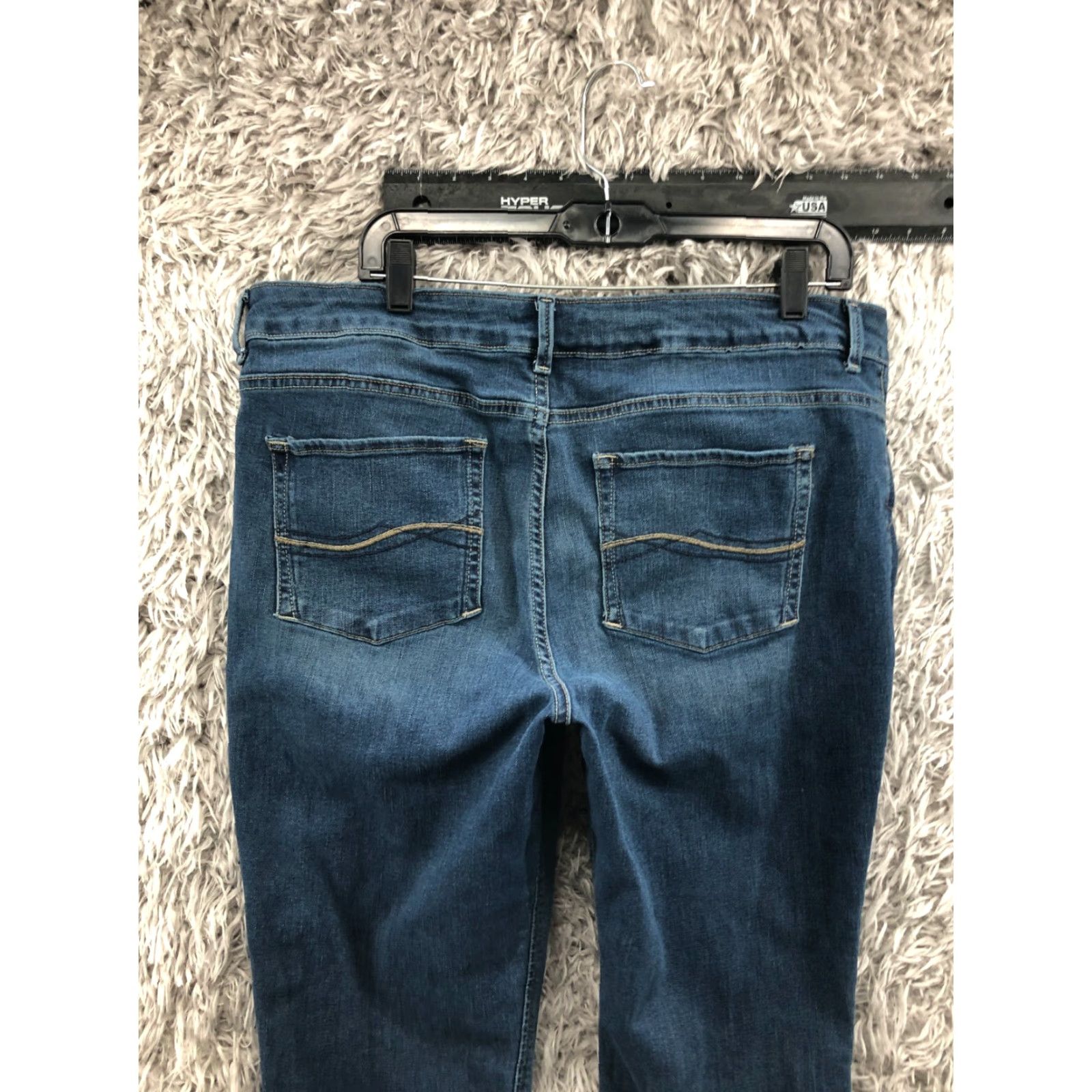Lee LEE Premium Classic Jeans Woman Size 16 Short Blue Straight 5-Pocket Denim Size 38" / US 16 / IT 52 - 6 Thumbnail