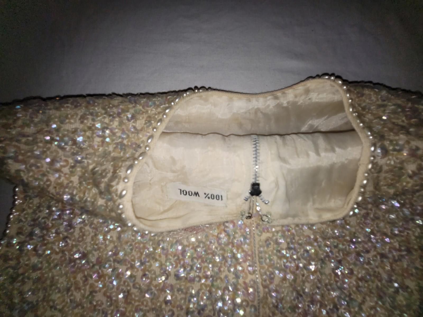 Designer Vintage Sleeveless Sequin Beaded Top Women's Med. 1950s Size M / US 6-8 / IT 42-44 - 2 Thumbnail