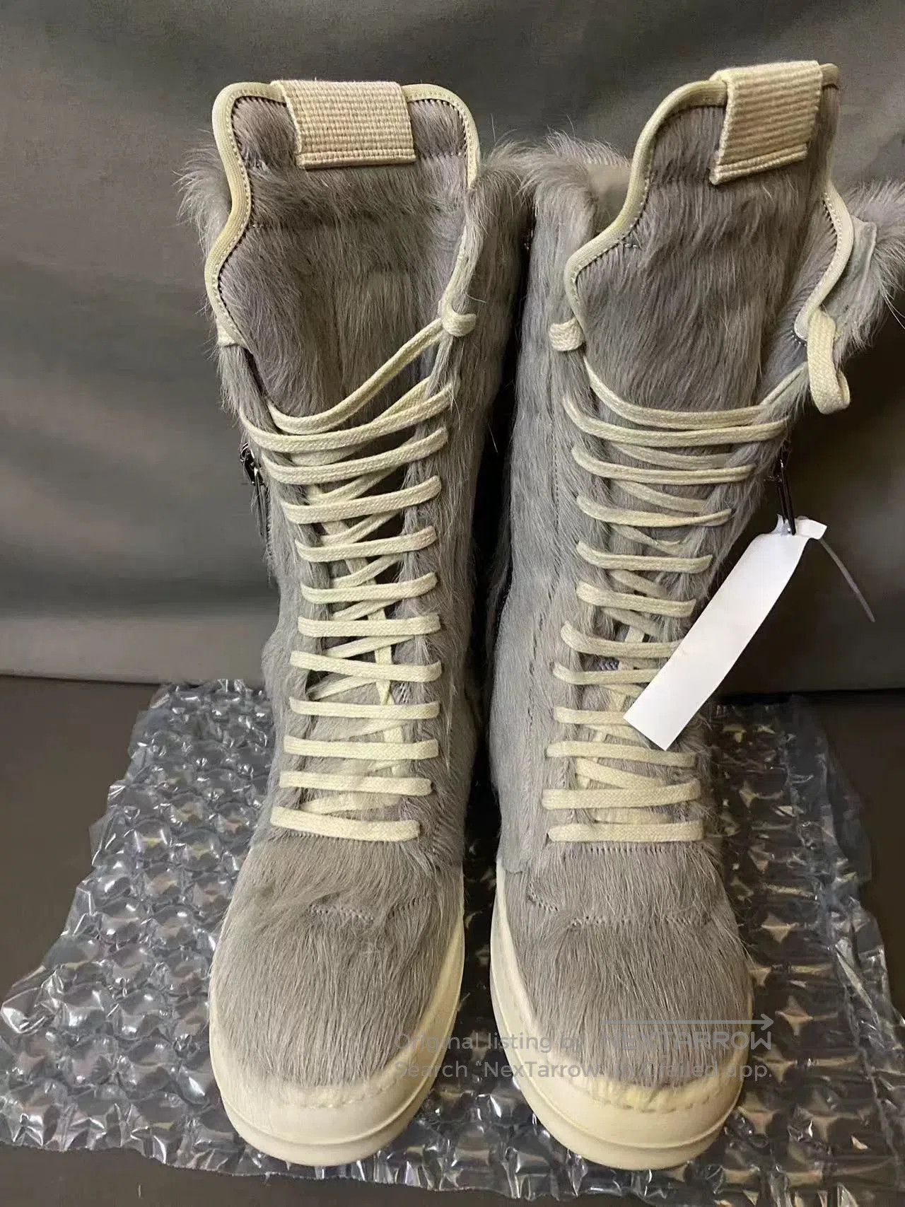Rick Owens Rick Owens Gray High-Top Cargo Boots. Size US 6 / EU 39 - 5 Thumbnail