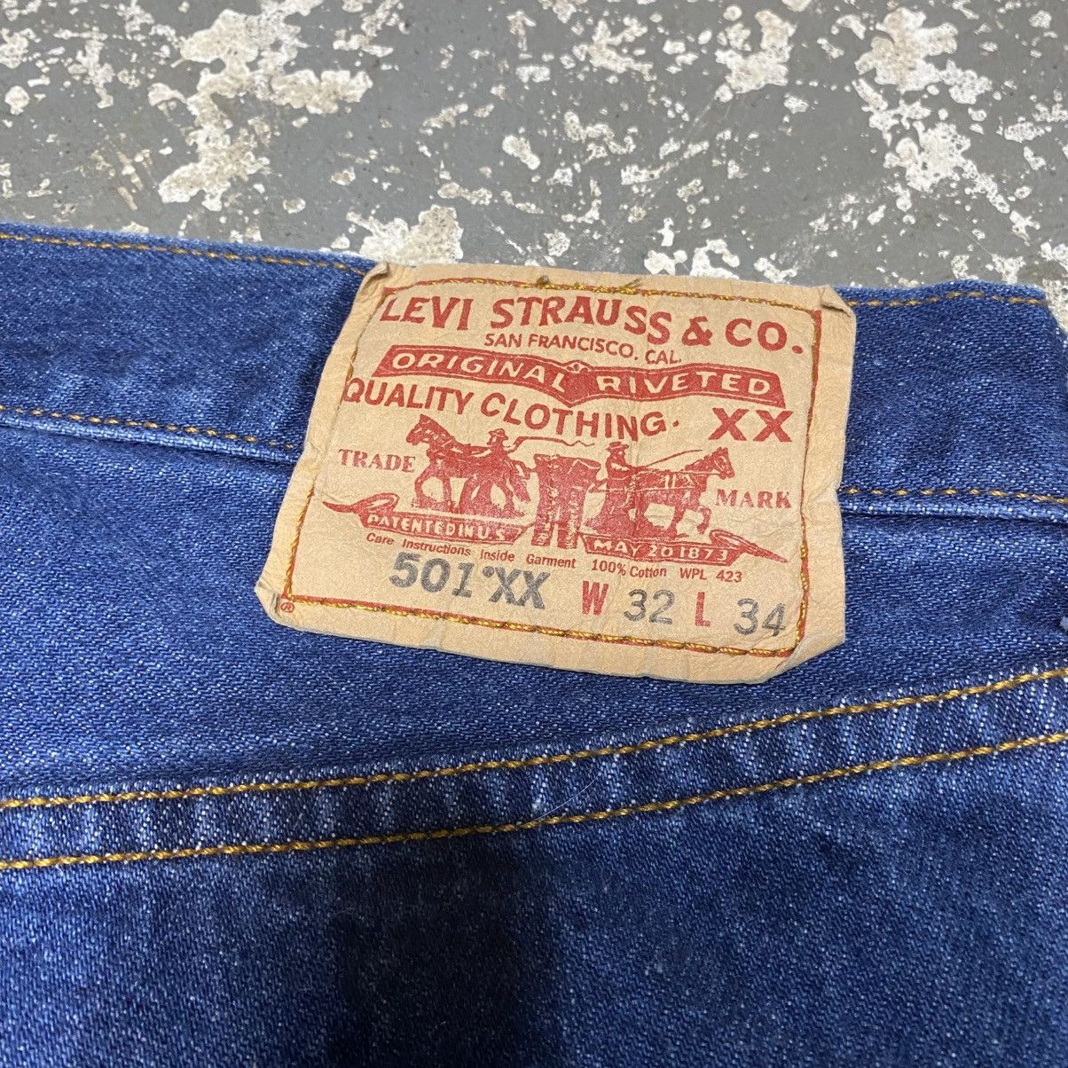 Japanese Brand × Levi's × Vintage Vintage Levi’s 501XX Button Fly Blue Dark Denim Jeans 90s Size US 31 - 8 Thumbnail
