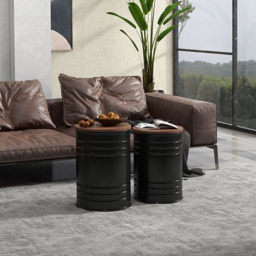 Designer × Homemade HOMCOM Nesting Storage Ottomans Set of 2 with Lids, Hidden S Size US L / EU 52-54 / 3 - 8 Thumbnail