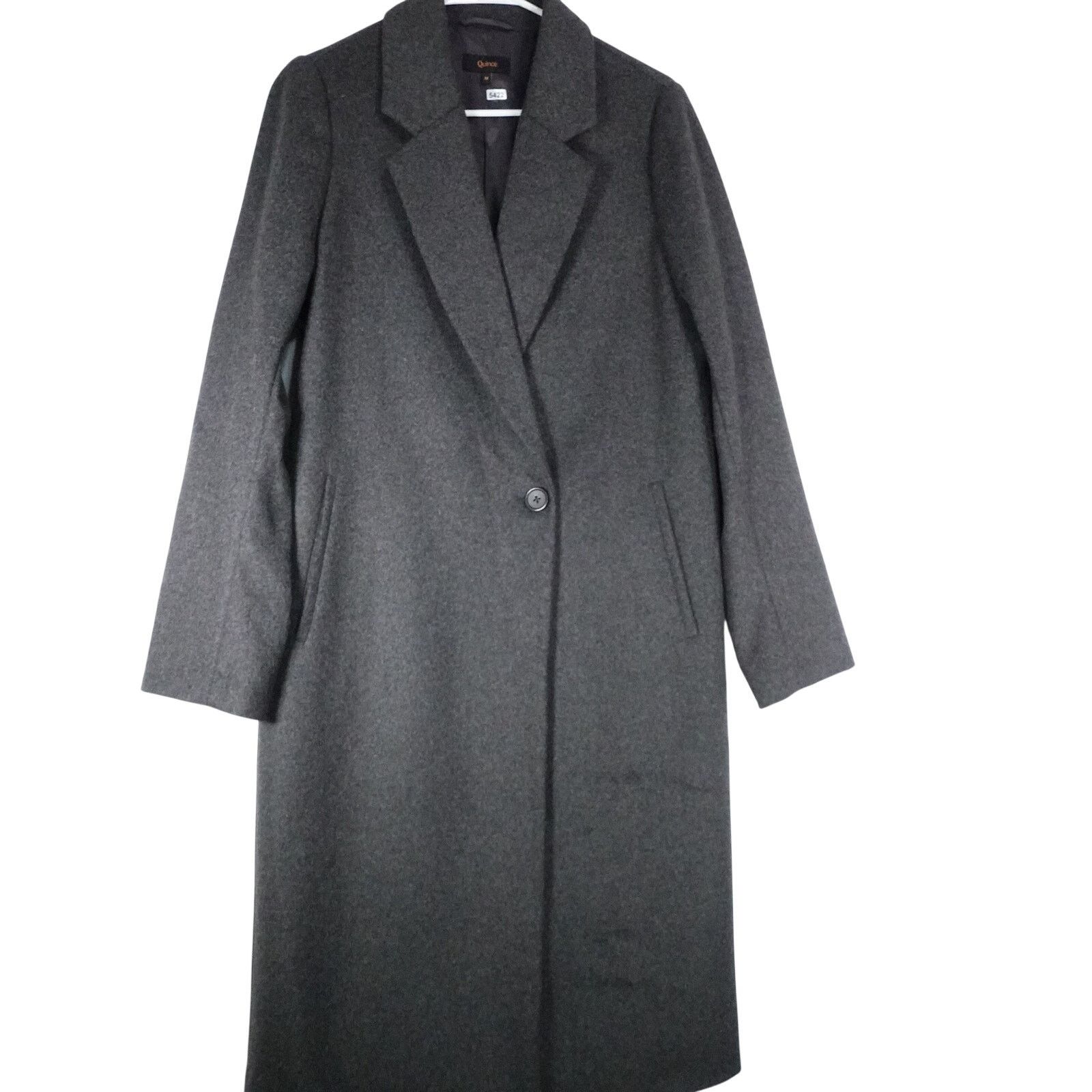 Quince Quince Medium Italian Wool Single Breasted Coat Charcoal Size M / US 6-8 / IT 42-44 - 4 Thumbnail