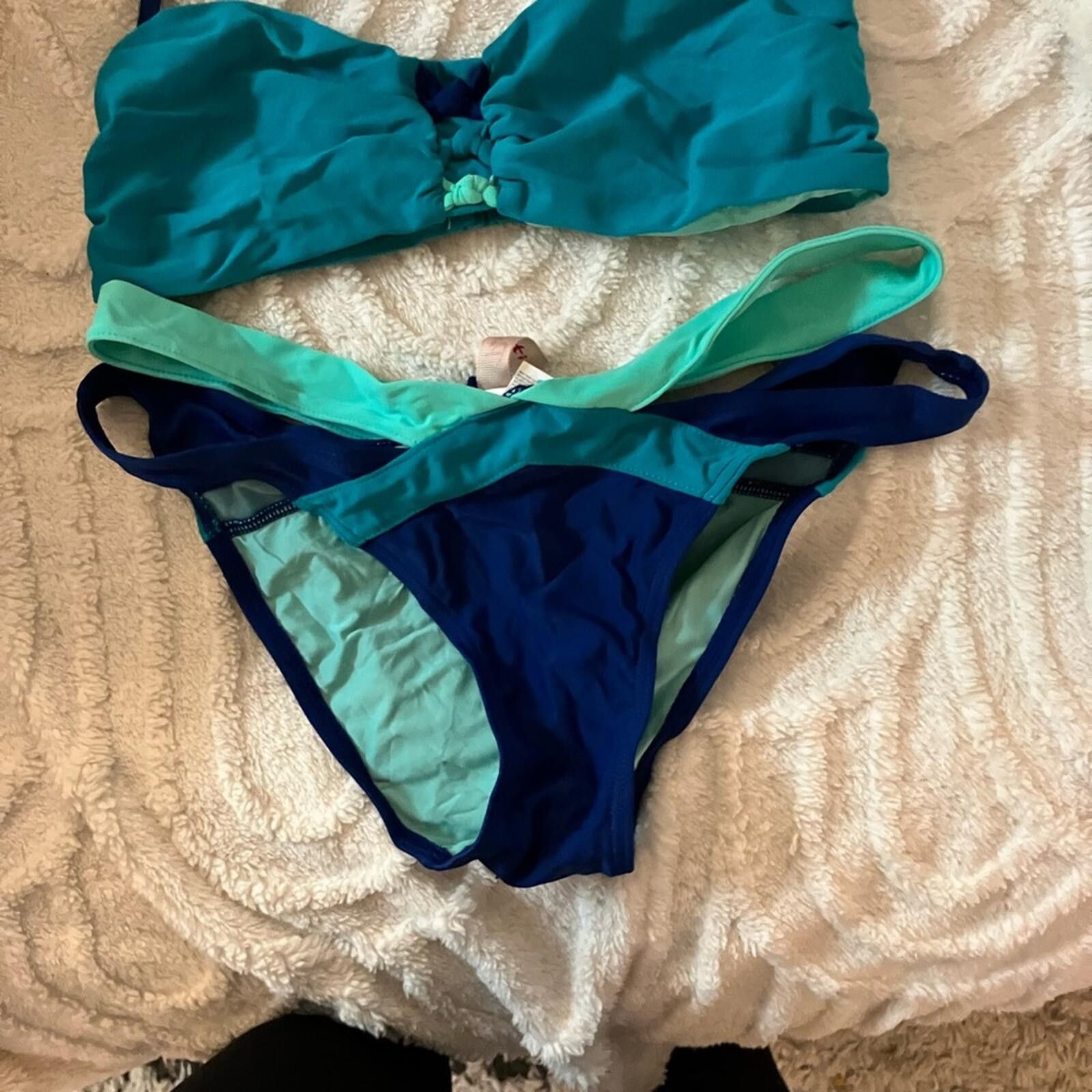 Penfield NWOT Women’s Two-Tone Blue & Teal Bikini Set Size ONE SIZE - 2 Thumbnail