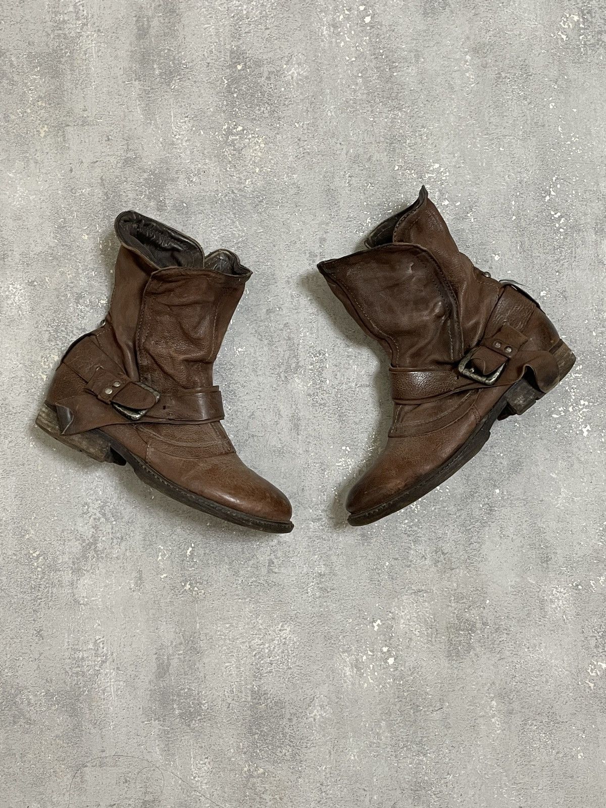 A.S.98 A.S.98 Vintage Revolution Ankle Zip Patchwork Leather Boots Size US 9 / IT 39 - 3 Thumbnail