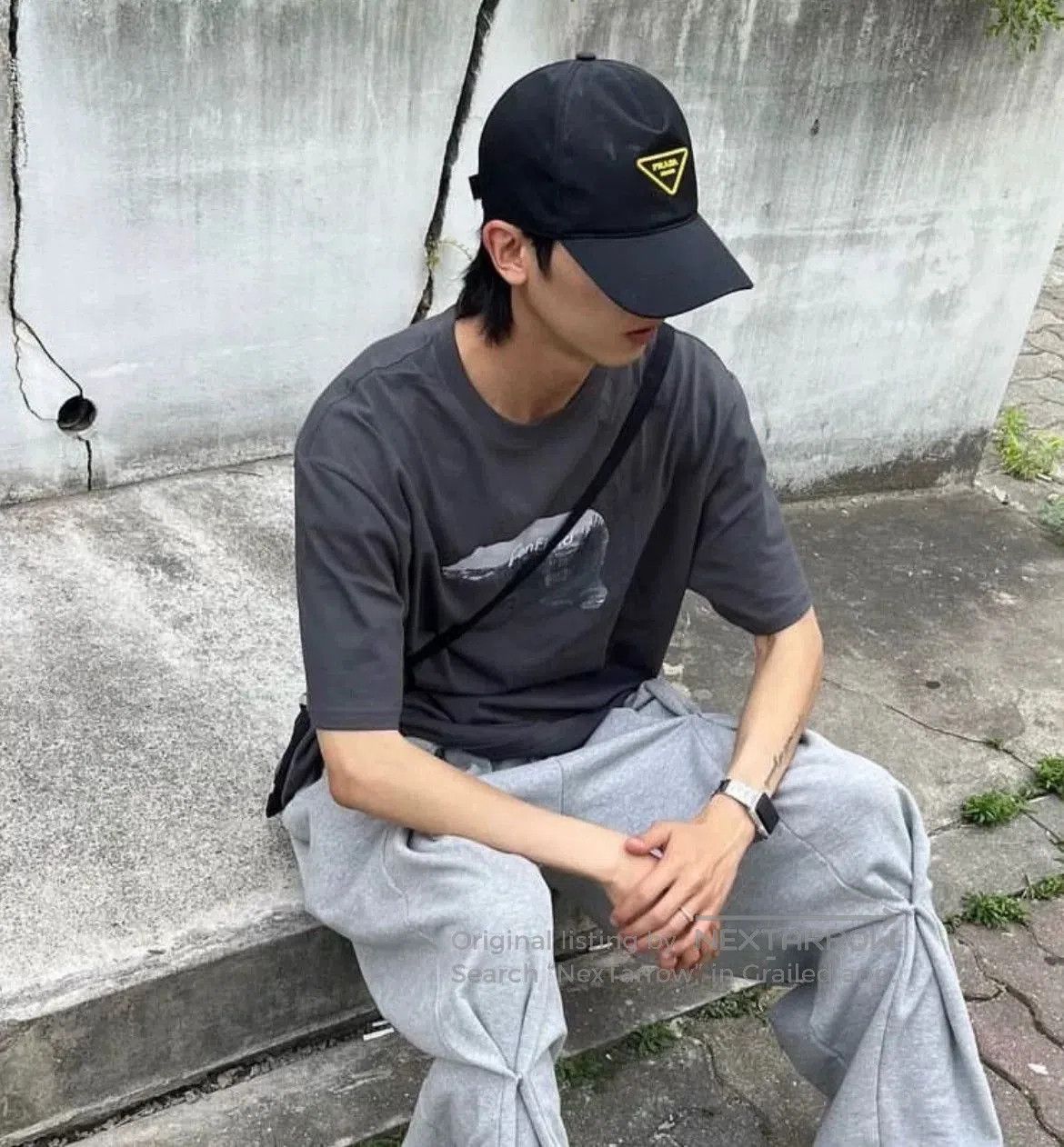 Prada Prada Black Triangle Logo Nylon Baseball Cap M. Size ONE SIZE - 1 Thumbnail