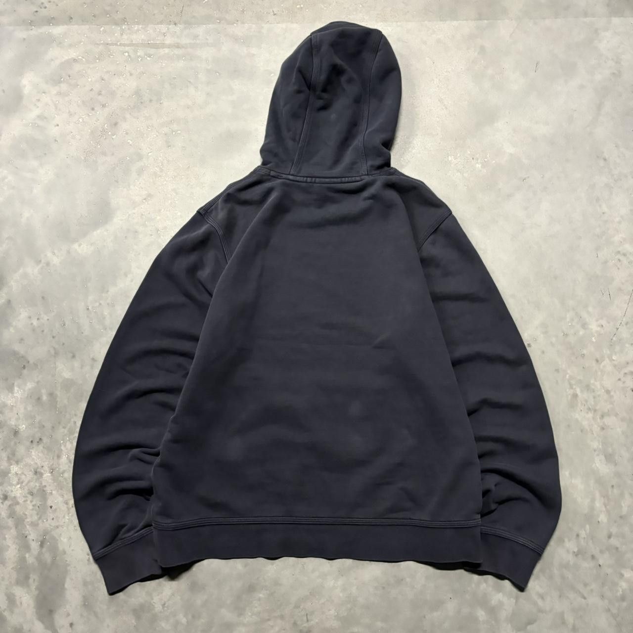 Nike × Vintage Crazy Vintage Y2K/2000s Faded Black Nike Swoosh Streetwear Essential Hoodie! Size US M / EU 48-50 / 2 - 8 Thumbnail