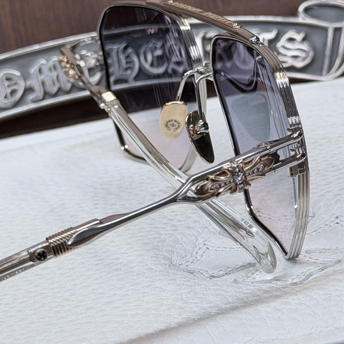 Chrome Hearts 💎JEWEL💎 Chrome Hearts Ripping 1/1 Sunglasses Size ONE SIZE - 14 Thumbnail