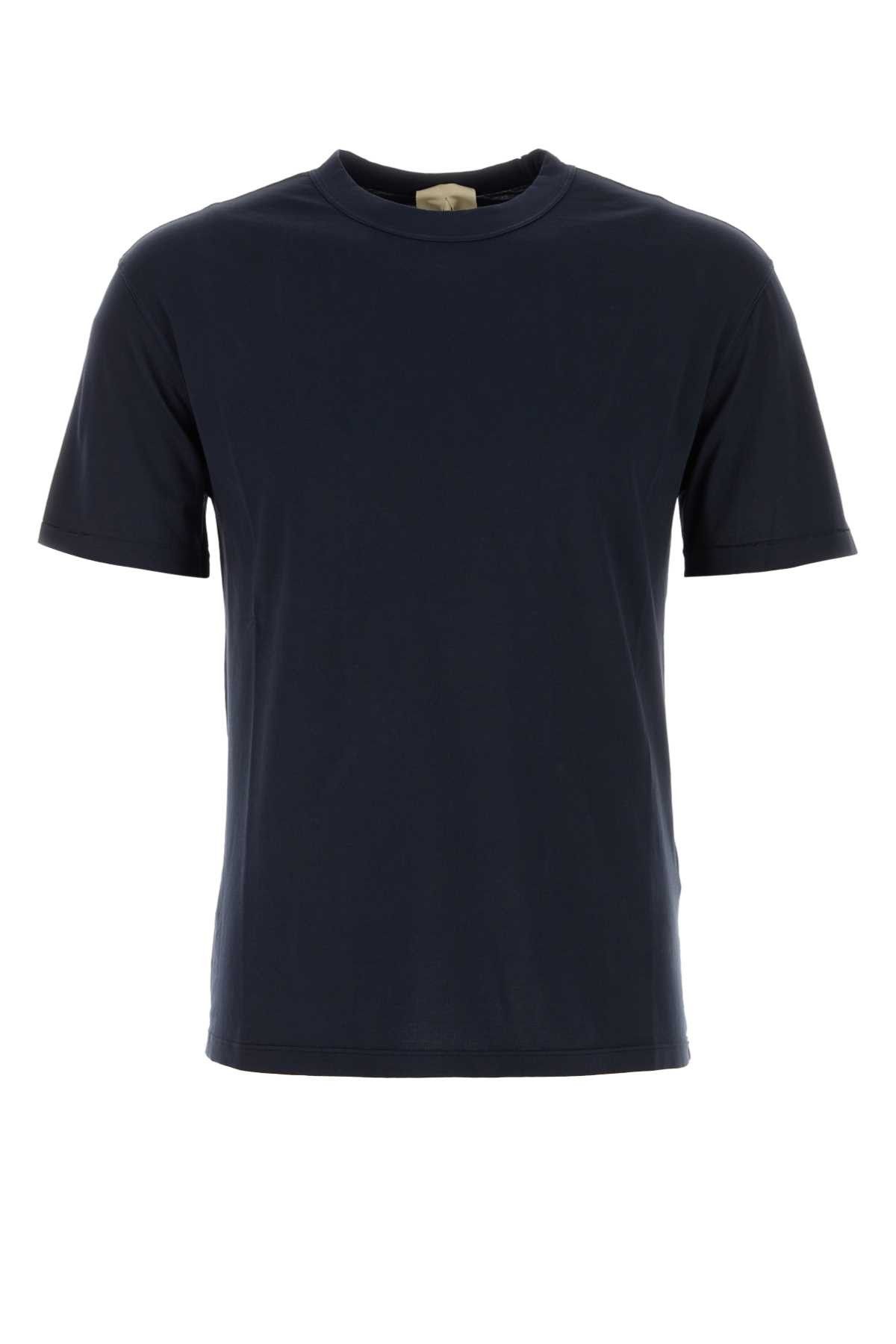 image of Ten C Midnight Blue Cotton T-Shirt, Men's (Size XL)