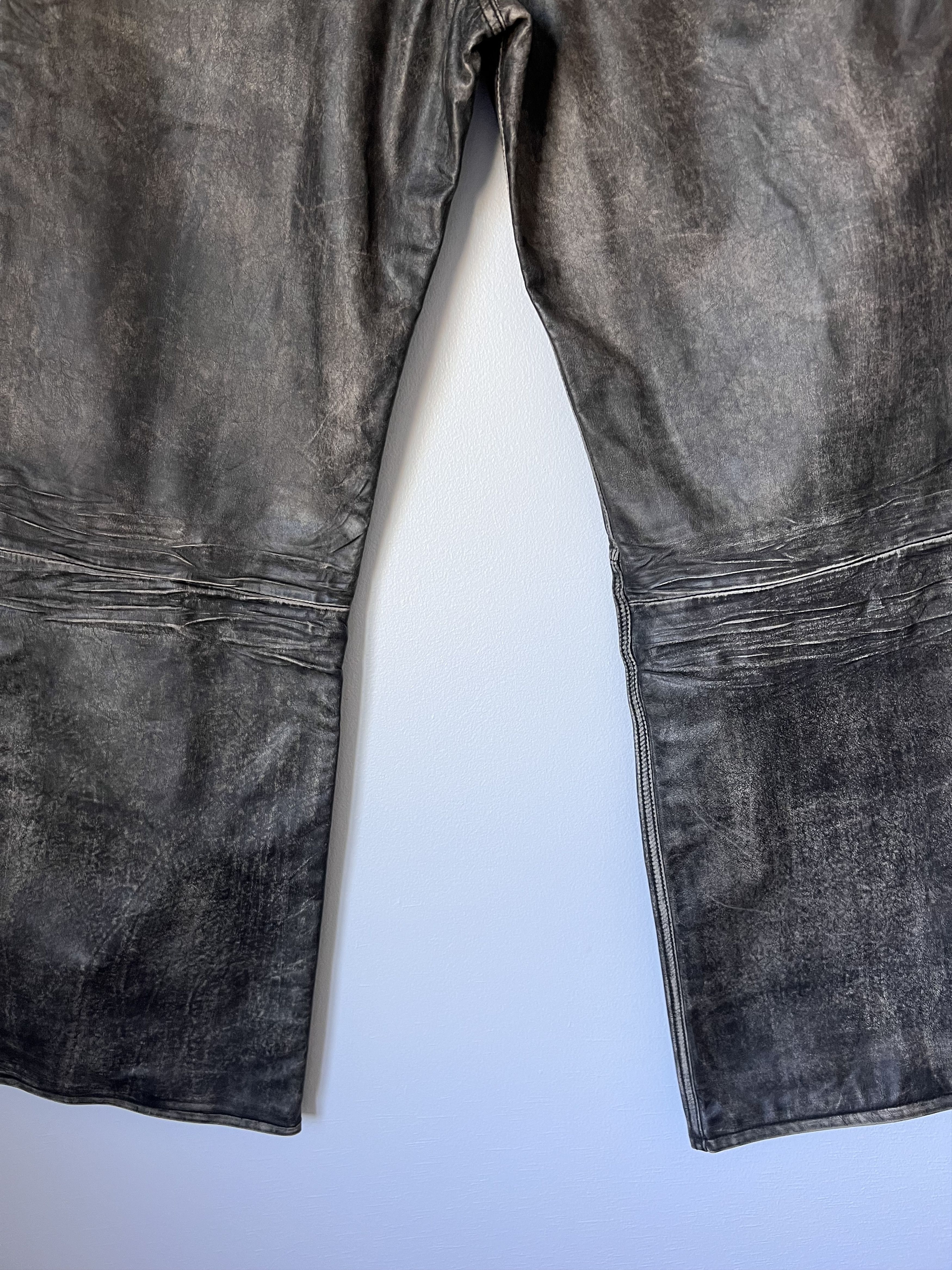 Acne Studios Acne Studios 2021 Sanding Leather Pants in Black Size US 32 / EU 48 - 7 Thumbnail