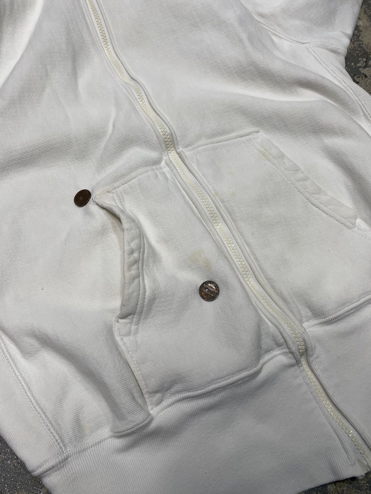 Champion × Vintage Vintage Champion Reverse Weave White Zip Up Hoodie 90s USA Size US L / EU 52-54 / 3 - 8 Thumbnail