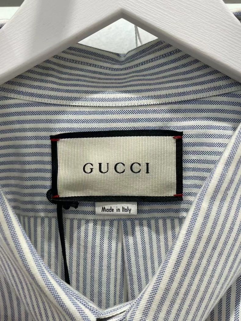 Gucci Gucci Striped piglet embroidery shirt 2501-Nextarrow Size US S / EU 44-46 / 1 - 6 Thumbnail