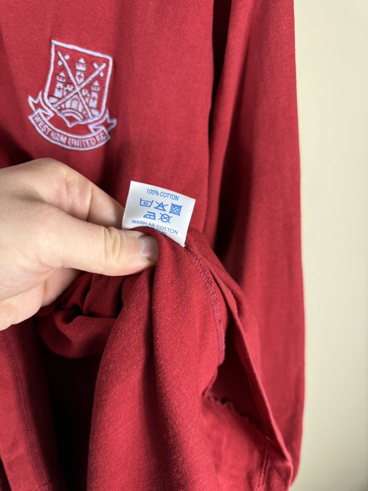Vintage 1990-92 West Ham United FC Bukta Rugby Polo Shirt Size US M / EU 48-50 / 2 - 9 Thumbnail