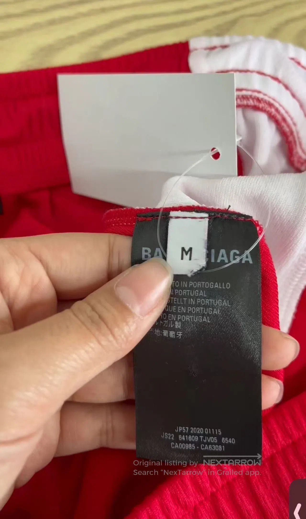 Balenciaga Red Balenciaga Logo Embroidered Football Shorts. Size US 30 / EU 46 - 5 Thumbnail