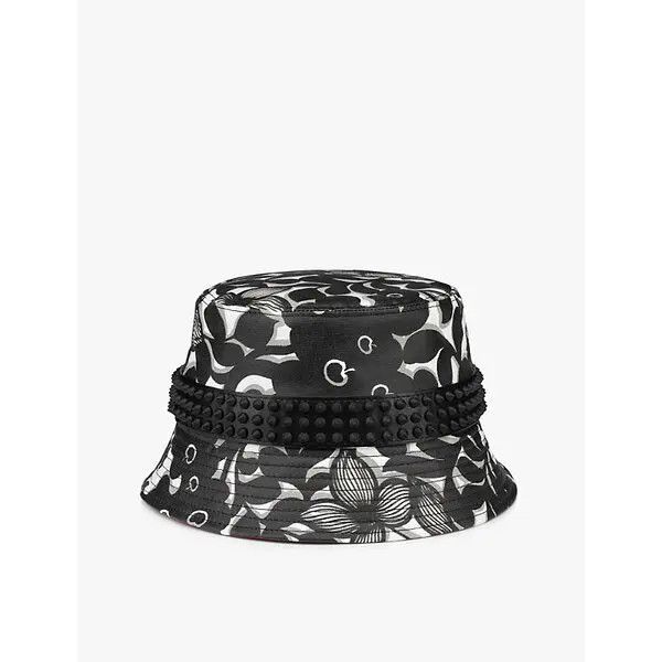o1bcso1str0825 Size:Small/Canvas Bucket Hat in Black/White