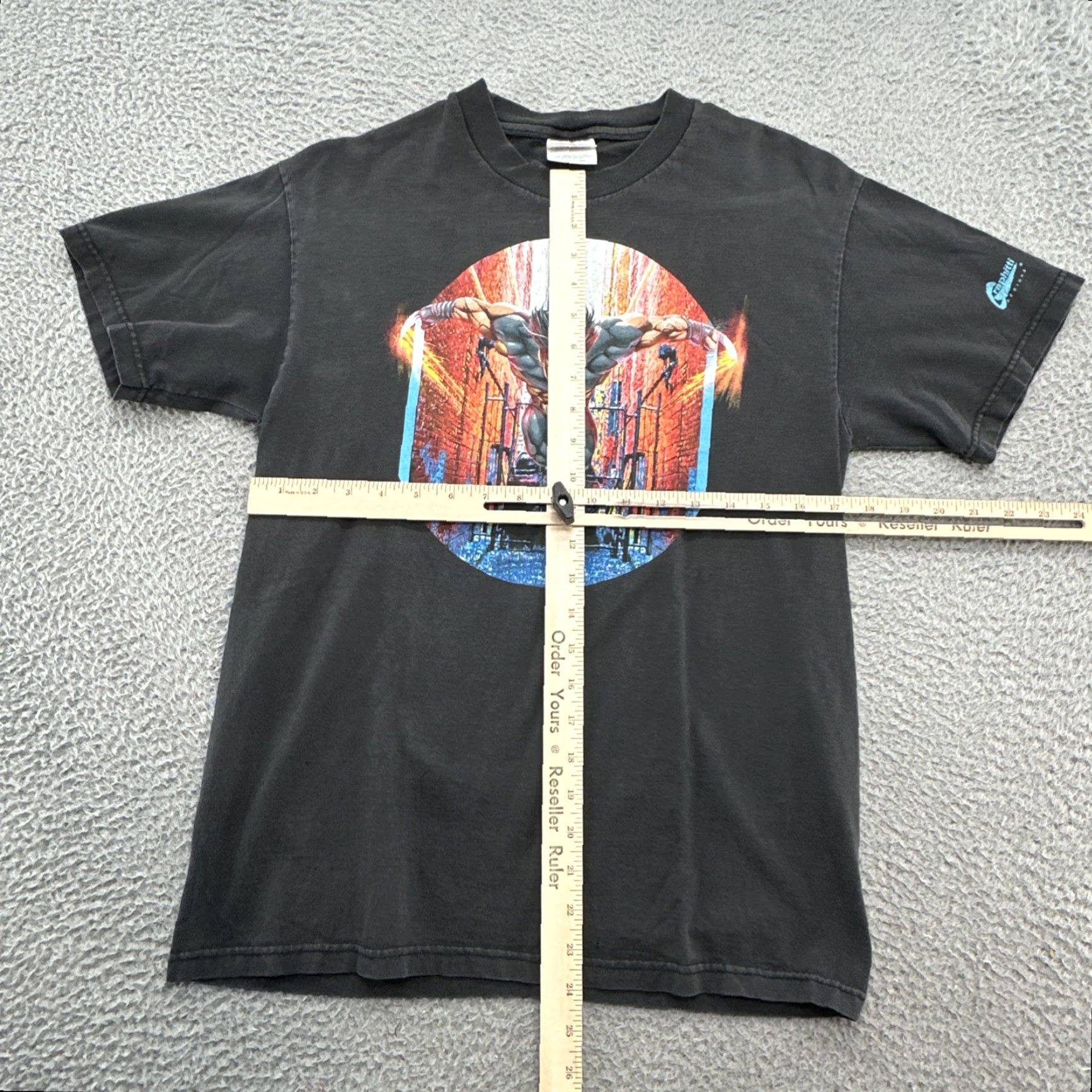Vintage VINTAGE Wolverine X-MEN MARVEL GRAPHITTI DEAD STOCK HANES HEAVYWEIGHT T-Shirt M Black 90s Comics Mens Size US M / EU 48-50 / 2 - 7 Thumbnail