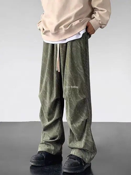 Japanese Brand Honoka x ishi Green High Street Vintage Loose Casual Pants Size US 31 - 5 Thumbnail