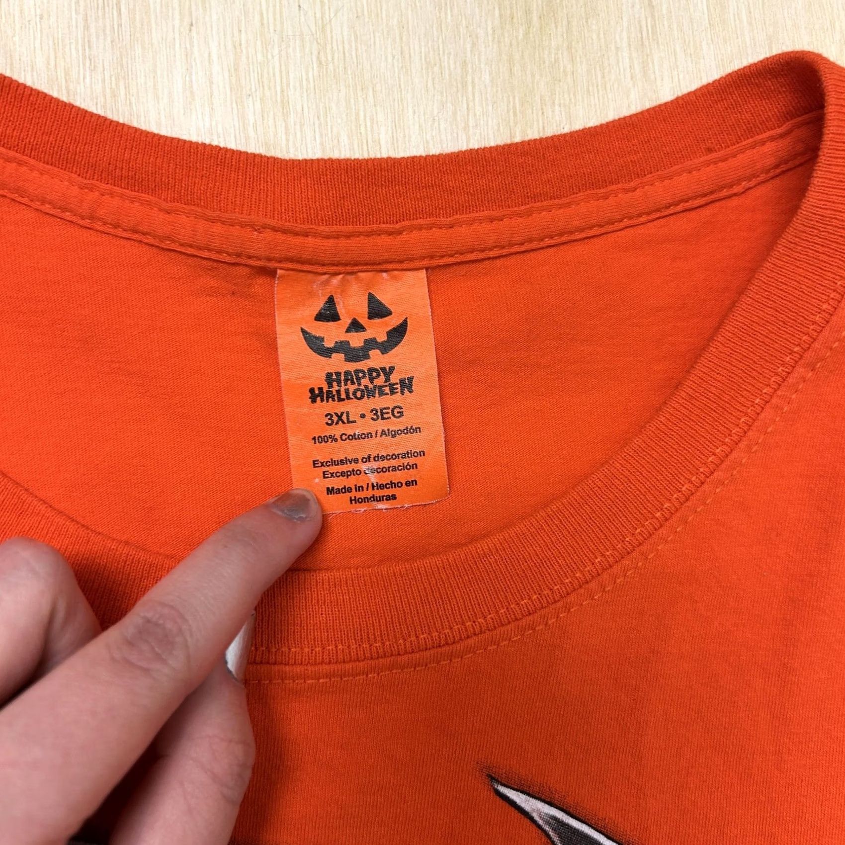 Vintage Y2K Happy Halloween Shirt Mens 3XL Orange Grim Reaper Beer Graphic Tee T-Shirt Size US XXL / EU 58 / 5 - 2 Thumbnail