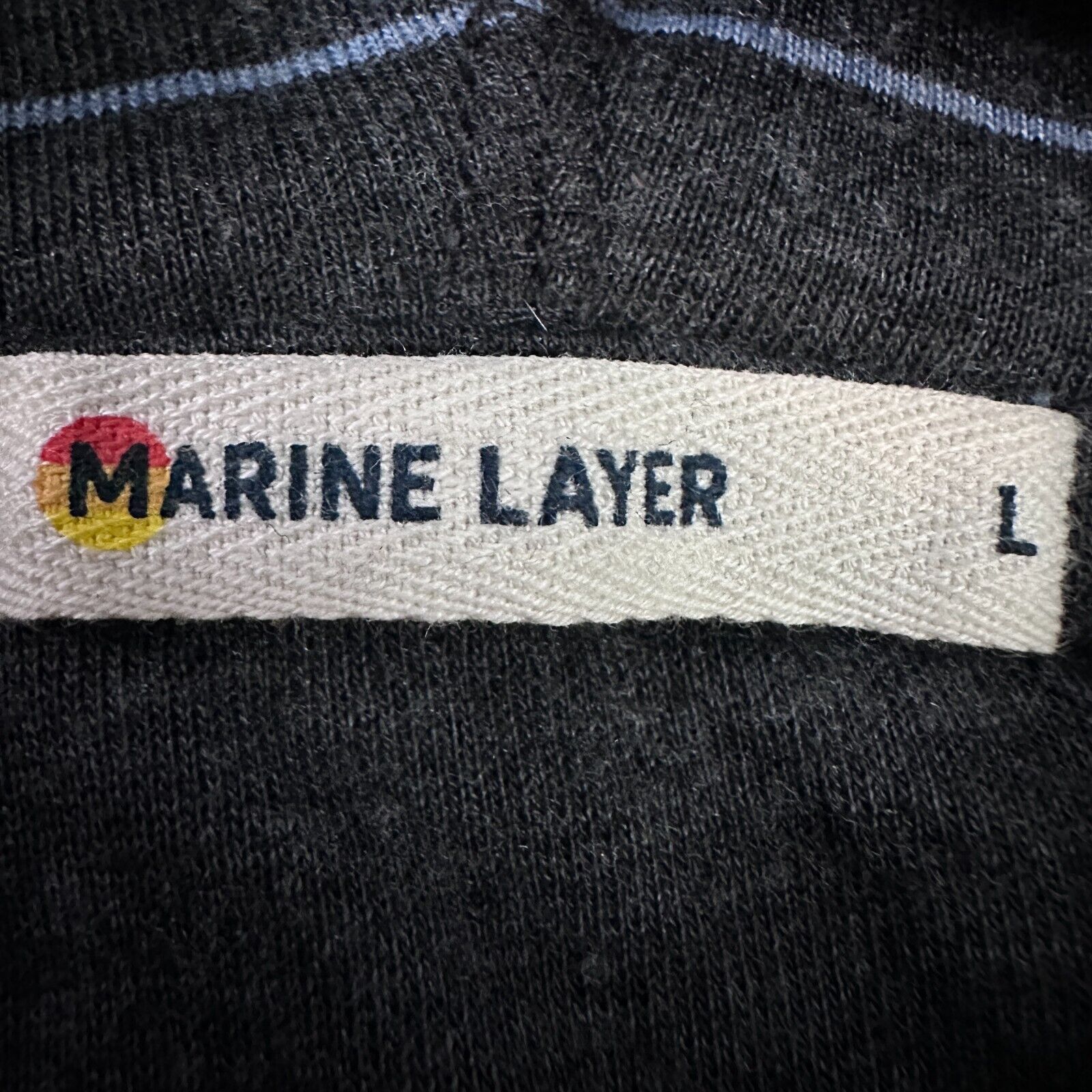 Marine Layer Marine Layer Hoodie Men’s Large Gray Blue Striped Stretch Size US L / EU 52-54 / 3 - 6 Thumbnail