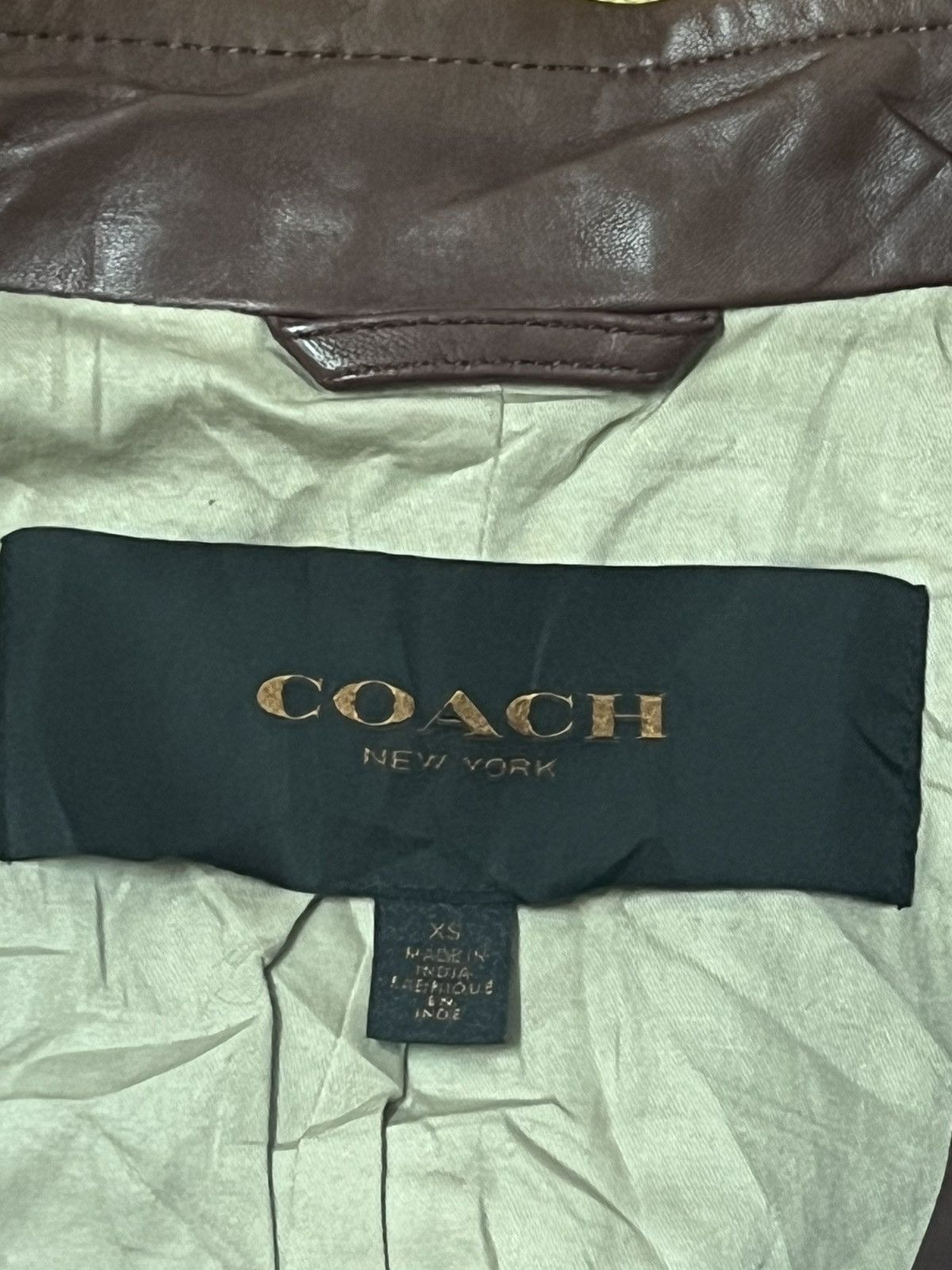 Coach Coach biker jacket sheepskin leather brown xs Size US XS / EU 42 / 0 - 3 Thumbnail