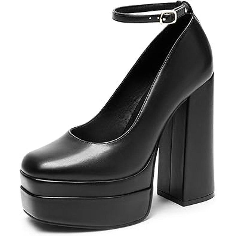 Other Dream Pairs Women's 8.5 Black Closed Toe Platform Heels Size US 8.5 / IT 38.5 - 1 Thumbnail