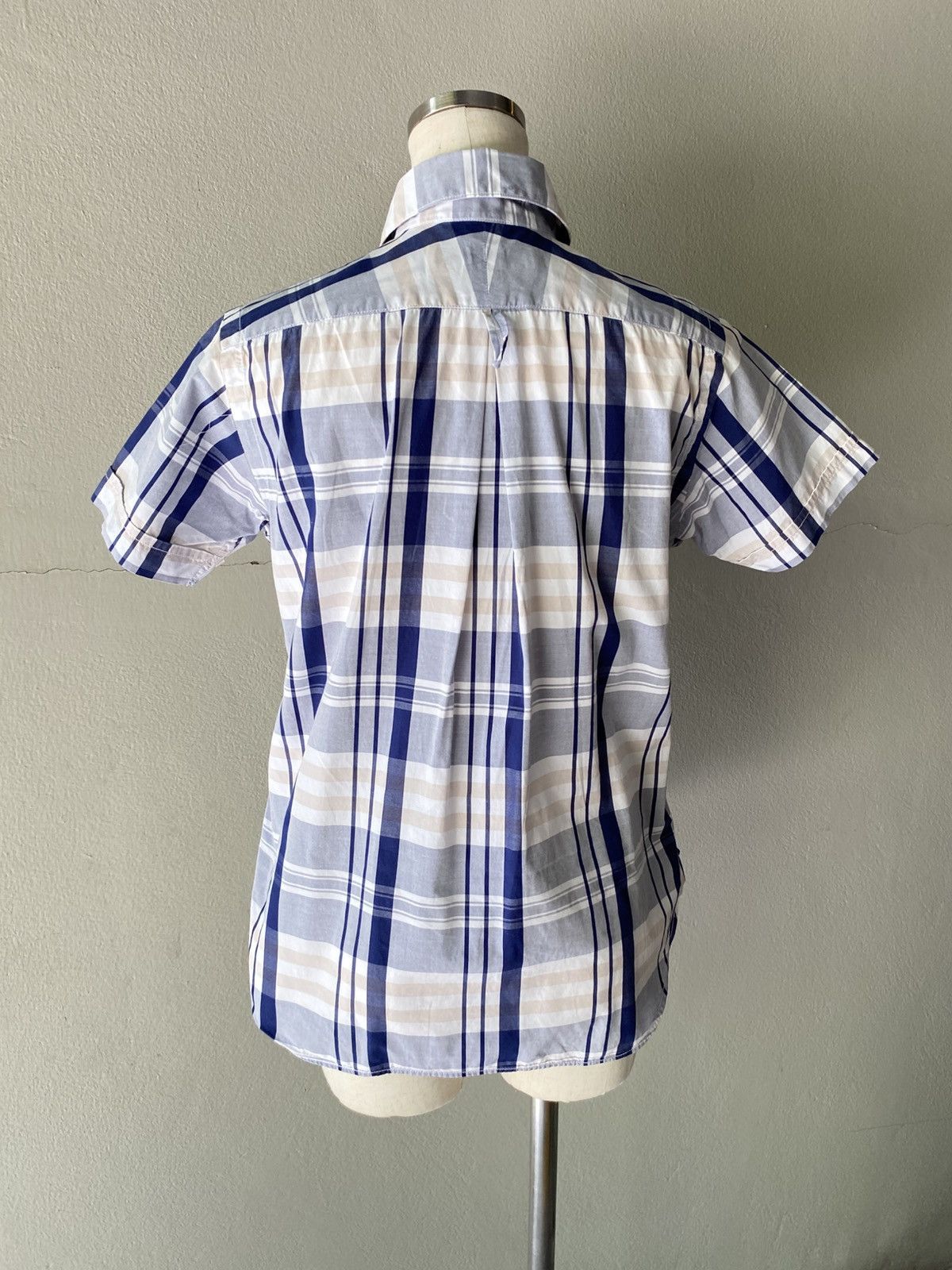 Haversack HAVERSACK Blue-White-Grey Plaid Short-Sleeve Shirt Size US S / EU 44-46 / 1 - 9 Thumbnail