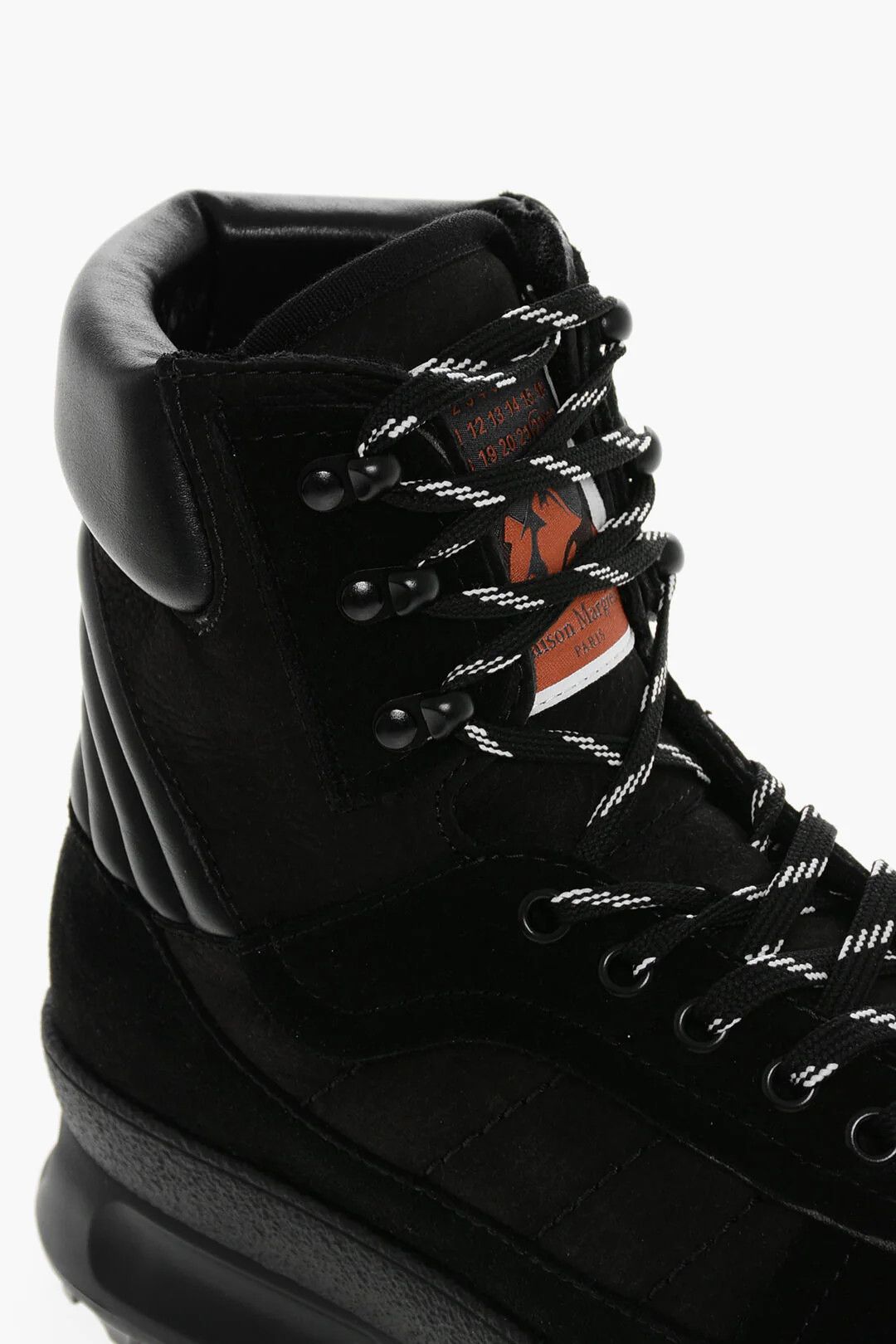 Maison Margiela og1mm0326 Leather Climber Hi-Top Sneakers in Black Size US 8 / EU 41 - 4 Thumbnail