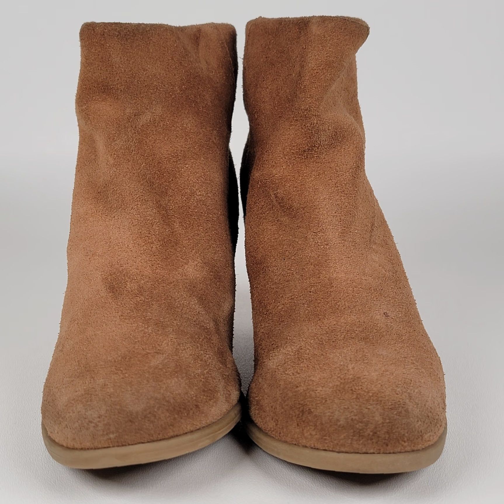 Camel Bass Women's Bridget Boots Size 6 Tan Camel Suede Block Heel Boho Comfy Bootie Size US 6 / IT 36 - 2 Thumbnail