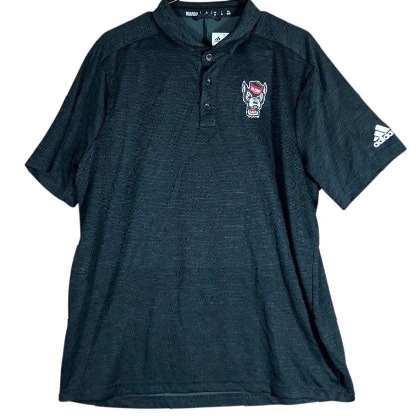 Adidas Adidas Mens Shirt Black Striped Golf Polo Short Sleeve Casual Active XLarge Size US XL / EU 56 / 4 - 2 Thumbnail