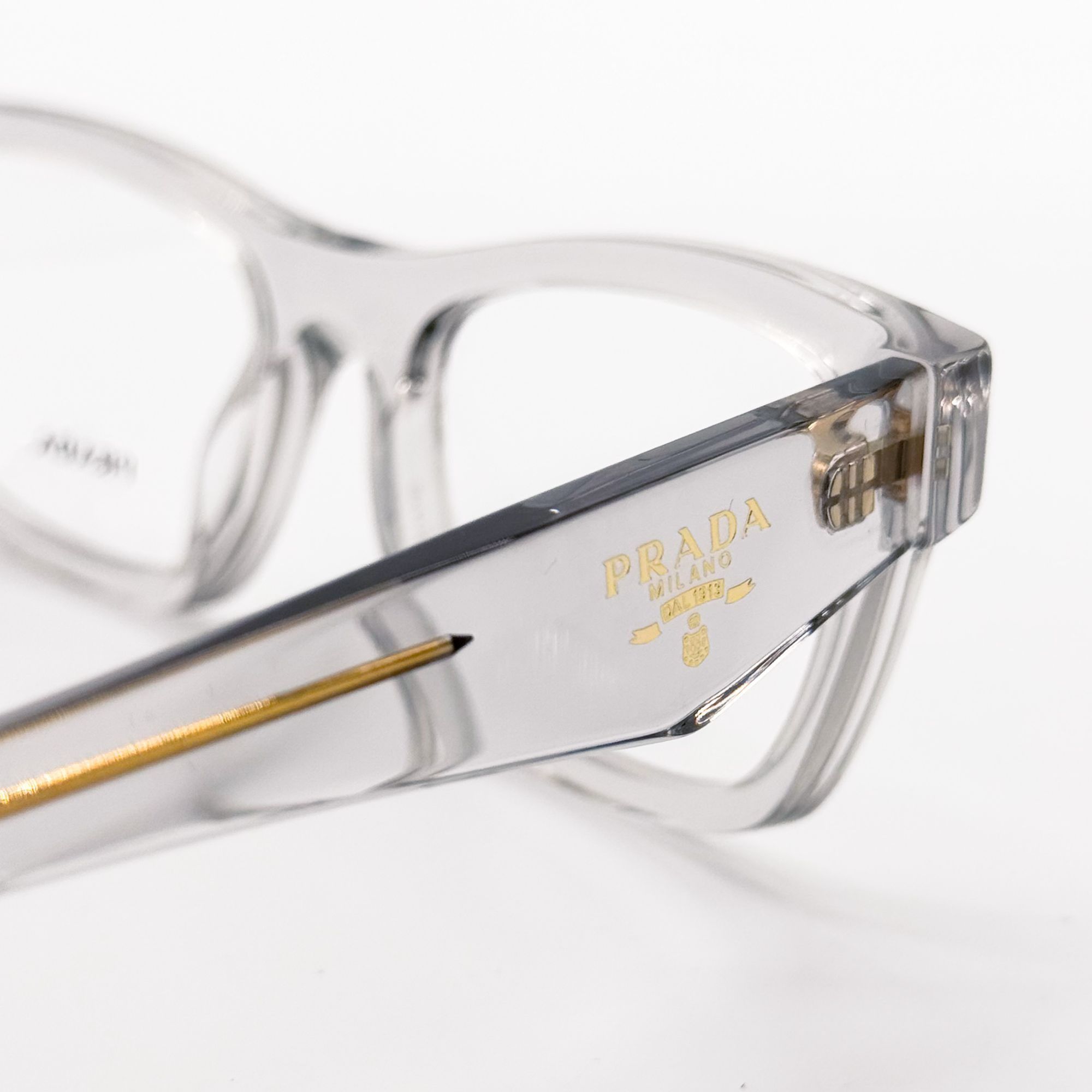 Prada NEW PRADA PRB01V 12R1O1 EYEGLASSES WOMEN TRANSPARENT GRAY Size ONE SIZE - 5 Thumbnail
