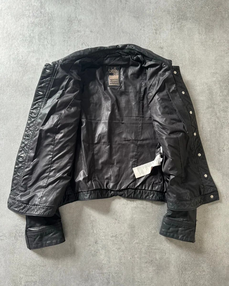 Designer × Marithe + Francois Girbaud × Vintage SS2013 Marithé + François Girbaud Calfwax Black Shadow Jacket Size S / US 4 / IT 40 - 4 Thumbnail