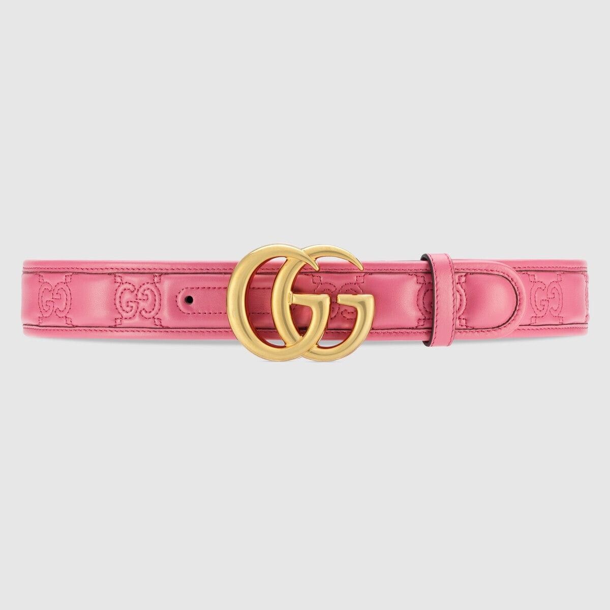 Gucci Gucci GG Marmont Matelasse Wide Belt 75 CM Size ONE SIZE - 1 Thumbnail