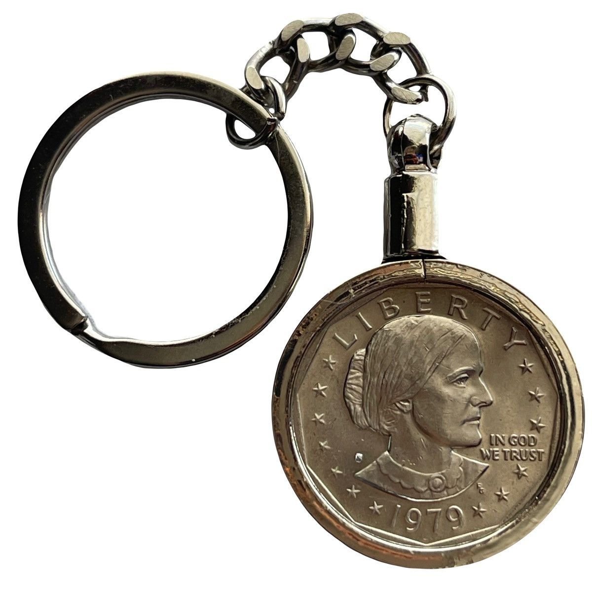 Vintage Susan B Anthony Dollar coin key chain Size ONE SIZE - 3 Thumbnail