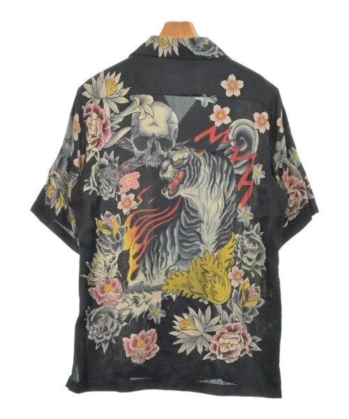 Roen Roen Ukiyo-e Tiger Skull Silk Aloha Shirt K11 Size US M / EU 48-50 / 2 - 2 Thumbnail