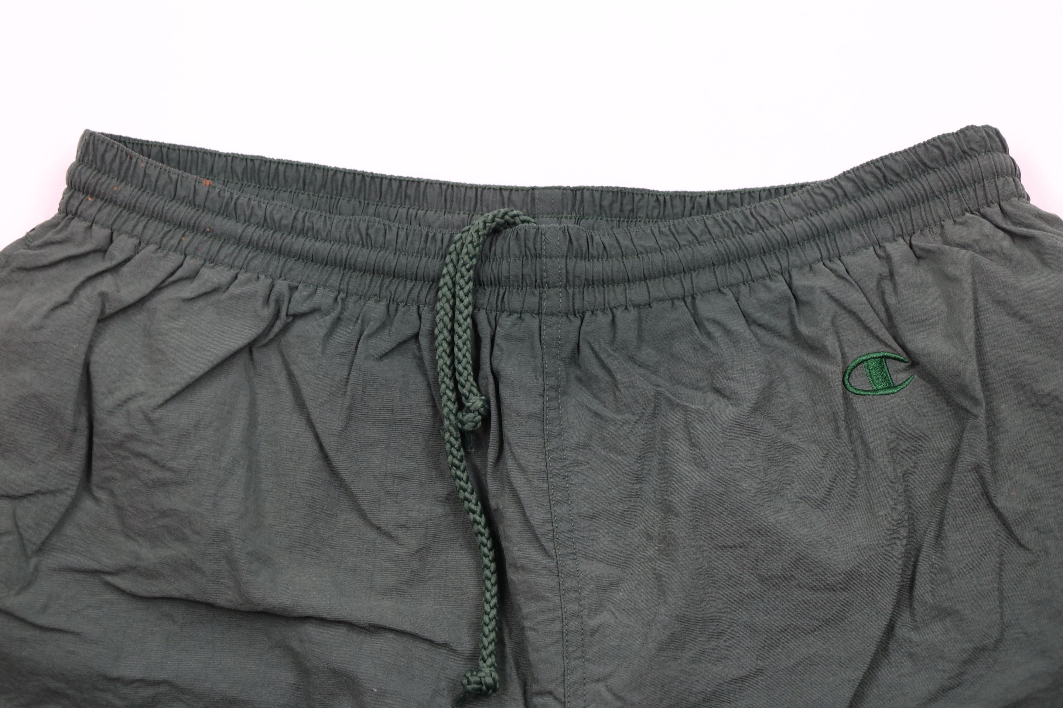 Champion × Vintage Vintage 90s Champion Lined Above Knee Shorts Trunks Green Size US 36 / EU 52 - 2 Thumbnail