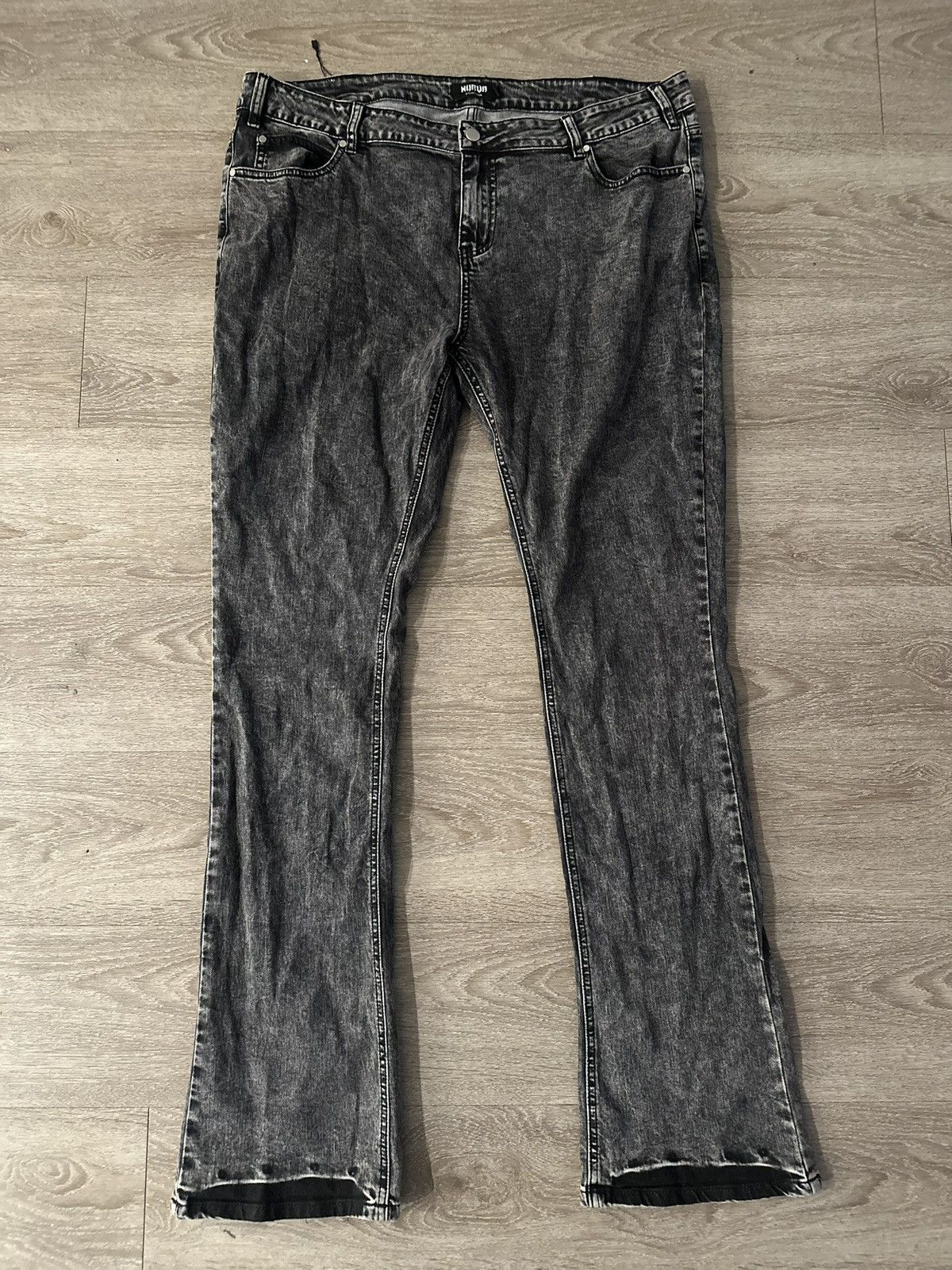 NYRVA NYRVA Acid Wash Flared Denim Size US 40 / EU 56 - 1 Thumbnail