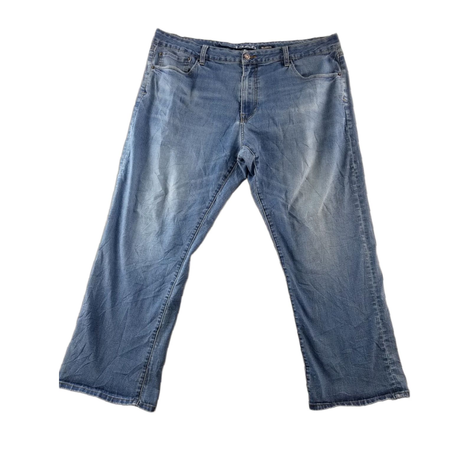 VINTAGE Izod Jeans Men’s 38x30 Relaxed Fit Med Wash Blue Denim Jeans Mens Size 38 30 Inseam