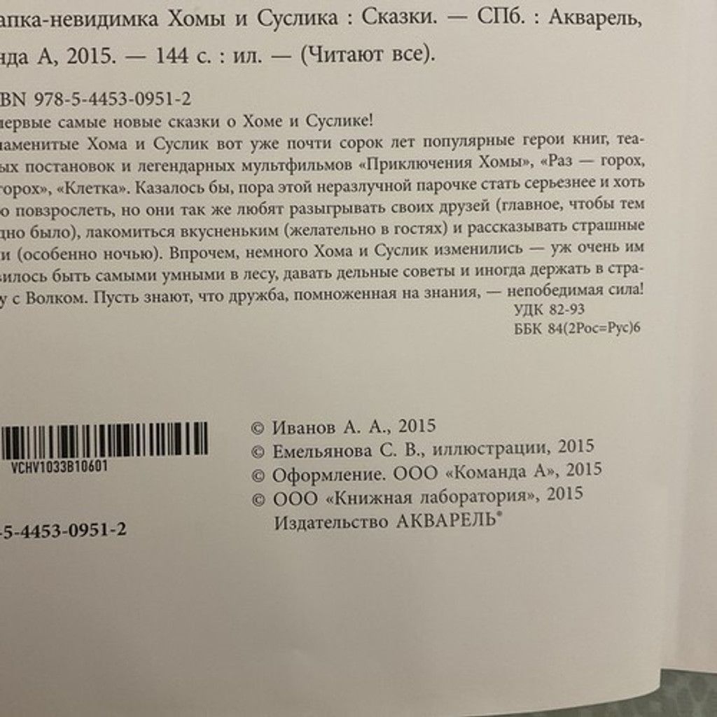 The Unbranded Brand Альберт Иванов Шапка Невидимка Хомы и Суслика kids book 3-7 Size ONE SIZE - 11 Thumbnail