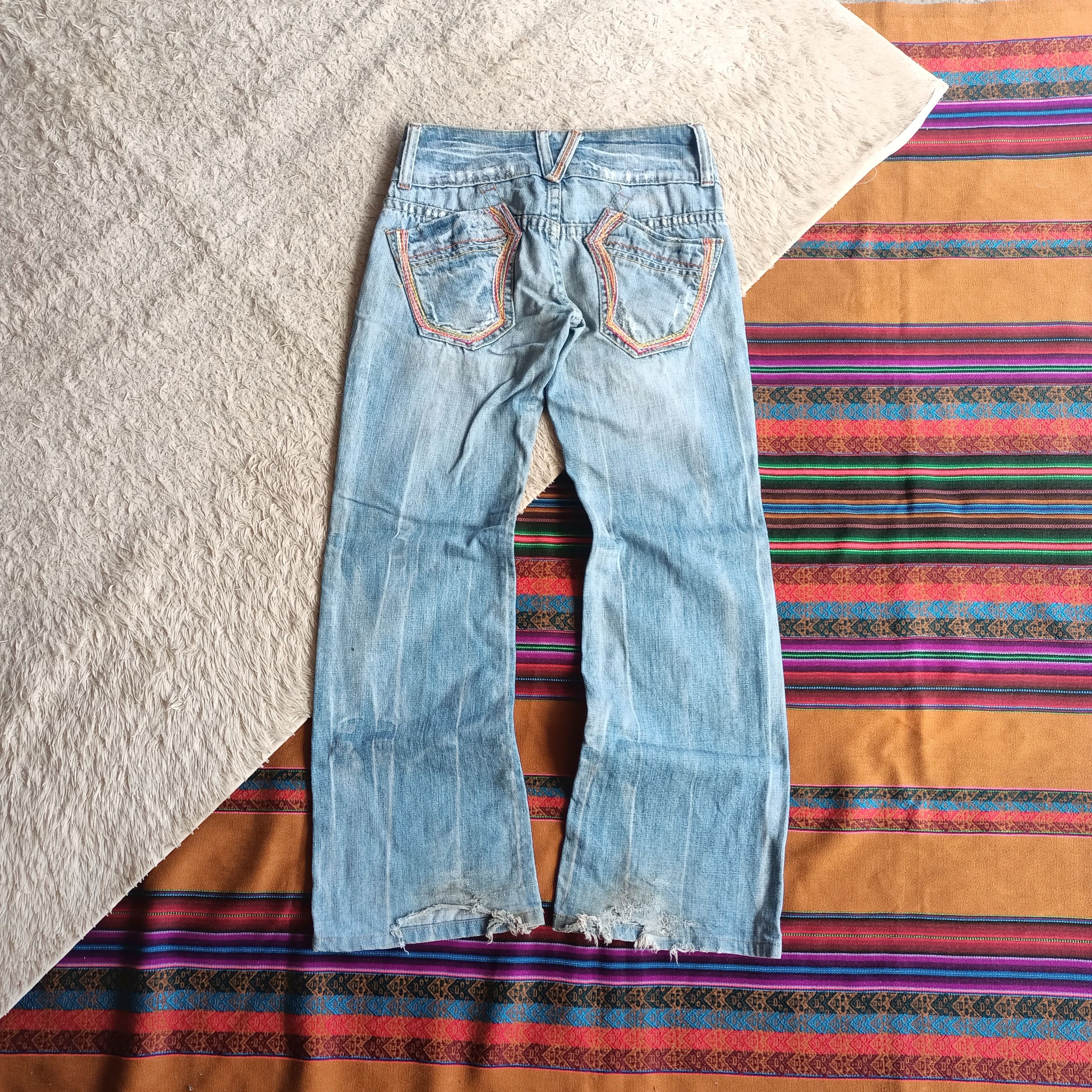 Tornado Mart Red papper Japan rainbow stitch flare denim Size US 30 / EU 46 - 2 Thumbnail