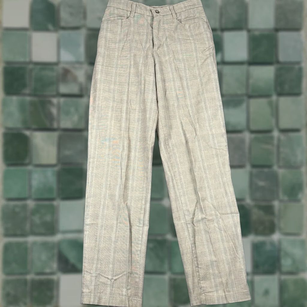 Lee Lee Womens Pants 6 Beige Striped Straight Leg Khakis Office Casual Regular Rise 11in Inseam 30in Size 28" / US 6 / IT 42 - 1 Thumbnail