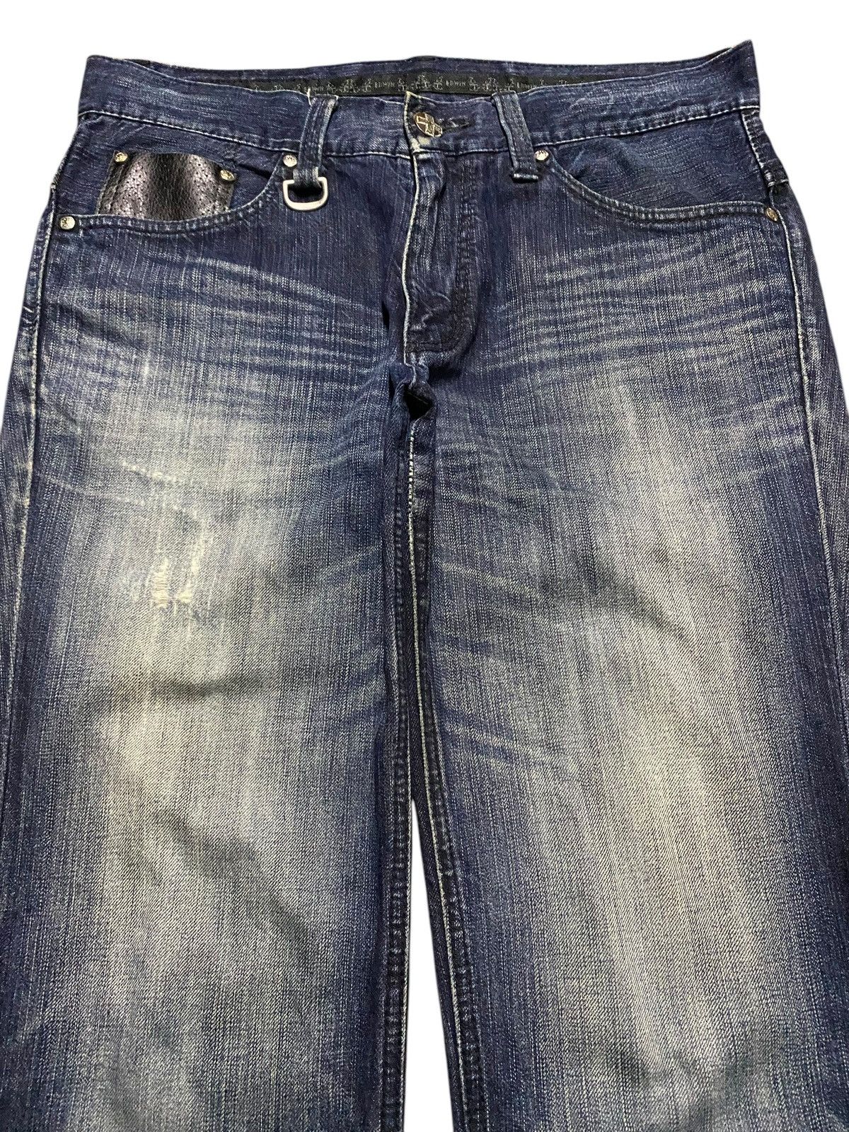 Edwin Vintage Japanese Brand Edwin 422XVS Cross Button Loose Jeans Size US 34 / EU 50 - 3 Thumbnail