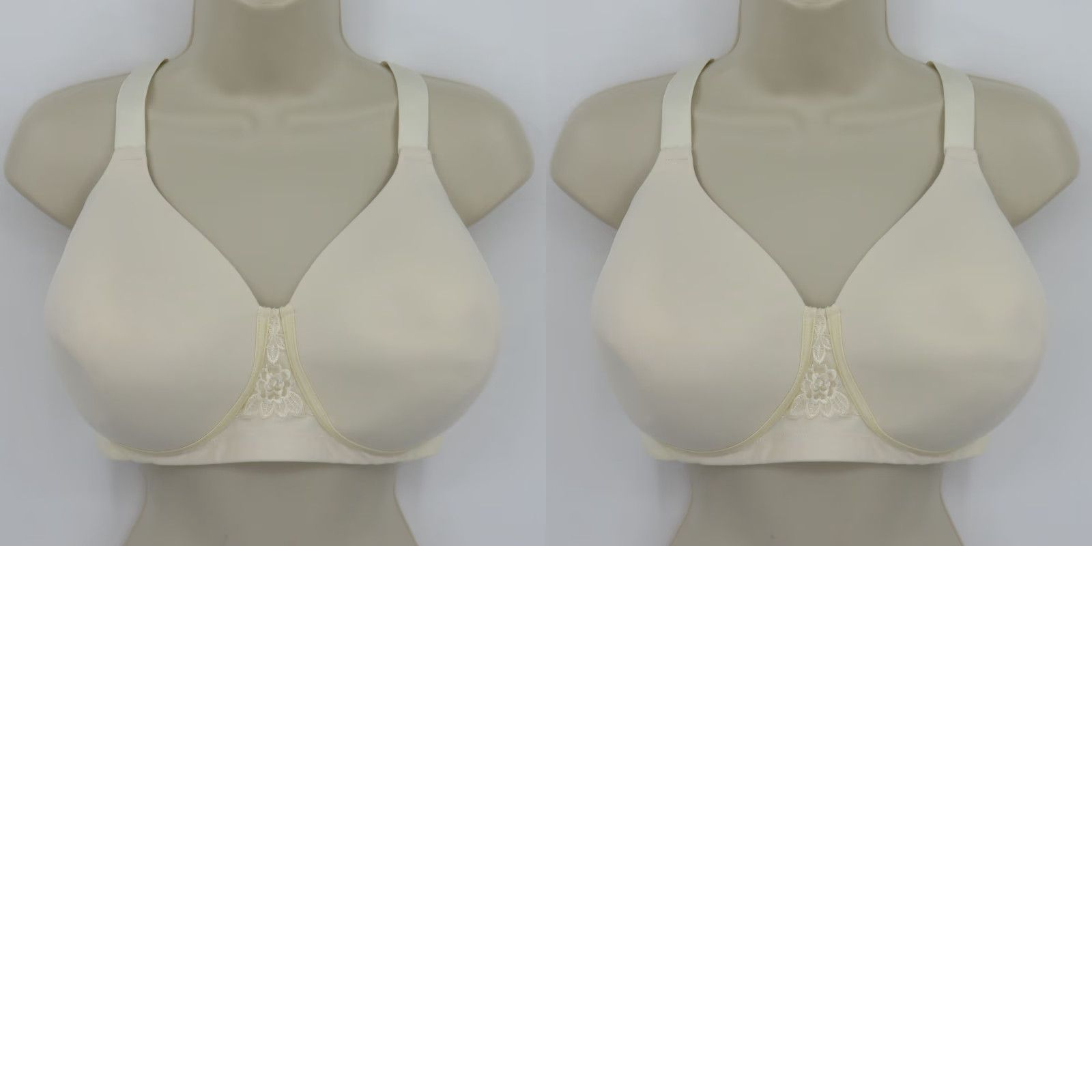 Vintage Vanity Fair Bra 42D Cream Wireless Smoothing Beauty Back Plus Size Womens U/W N/A? Size ONE SIZE - 9 Thumbnail