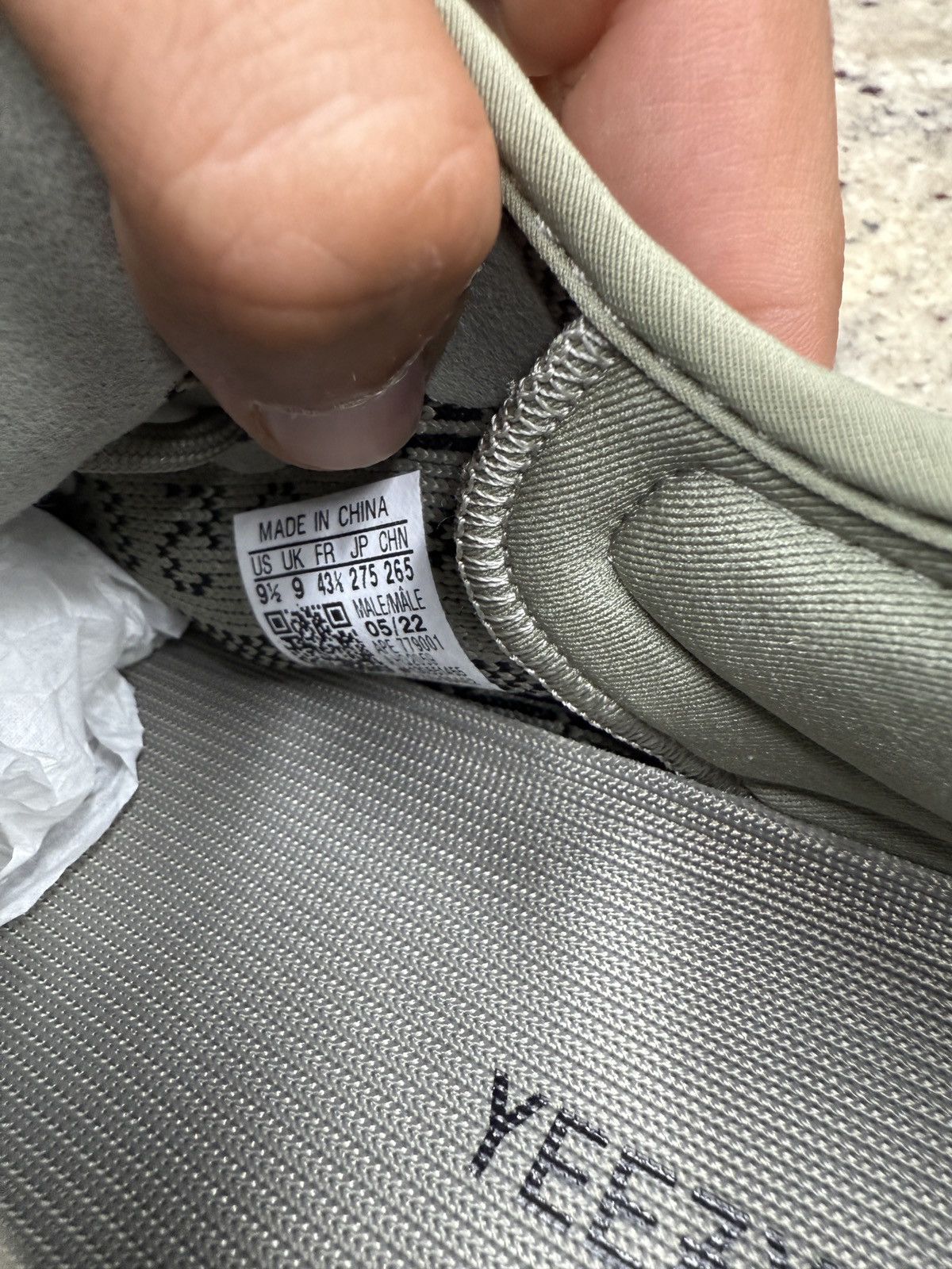 Yeezy Adidas Yeezy Boost 350 V2 Granite Size US 9.5 / EU 42-43 - 7 Thumbnail