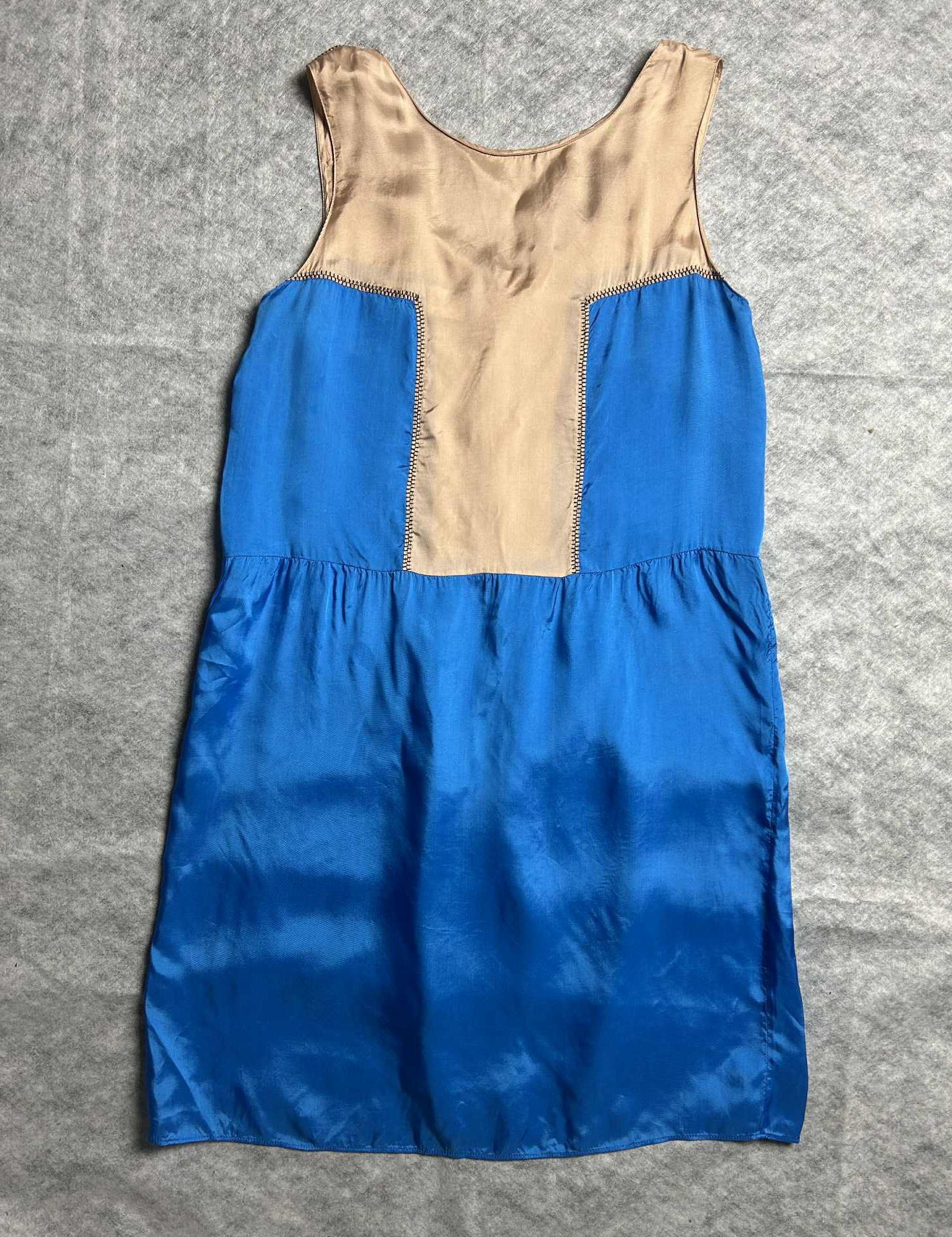 Marni MARNI Blue Beige Women's Dress Size EU 42 Size M / US 6-8 / IT 42-44 - 4 Thumbnail
