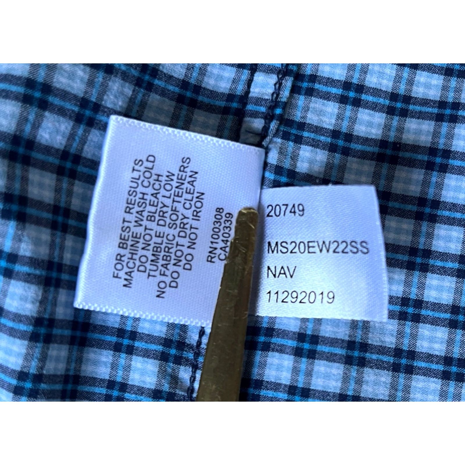Peter Millar Peter Millar Summer Comfort Men Shirt Short Sleeve Button-Up Check Blue L Size US L / EU 52-54 / 3 - 7 Thumbnail